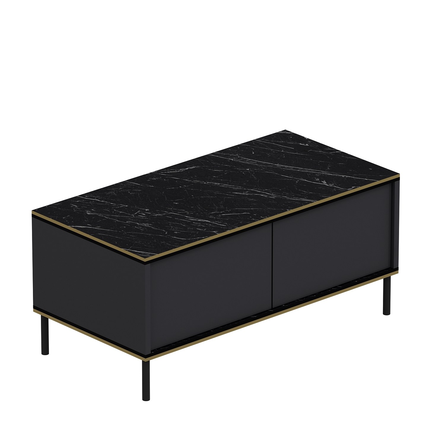 Imaj Couchtisch Holzfurnier Anthrazit