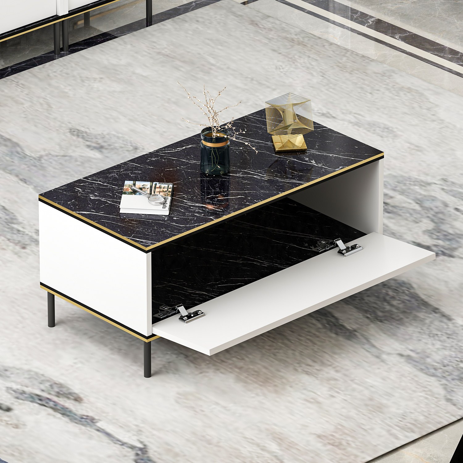 Imaj Coffee table wood veneer White