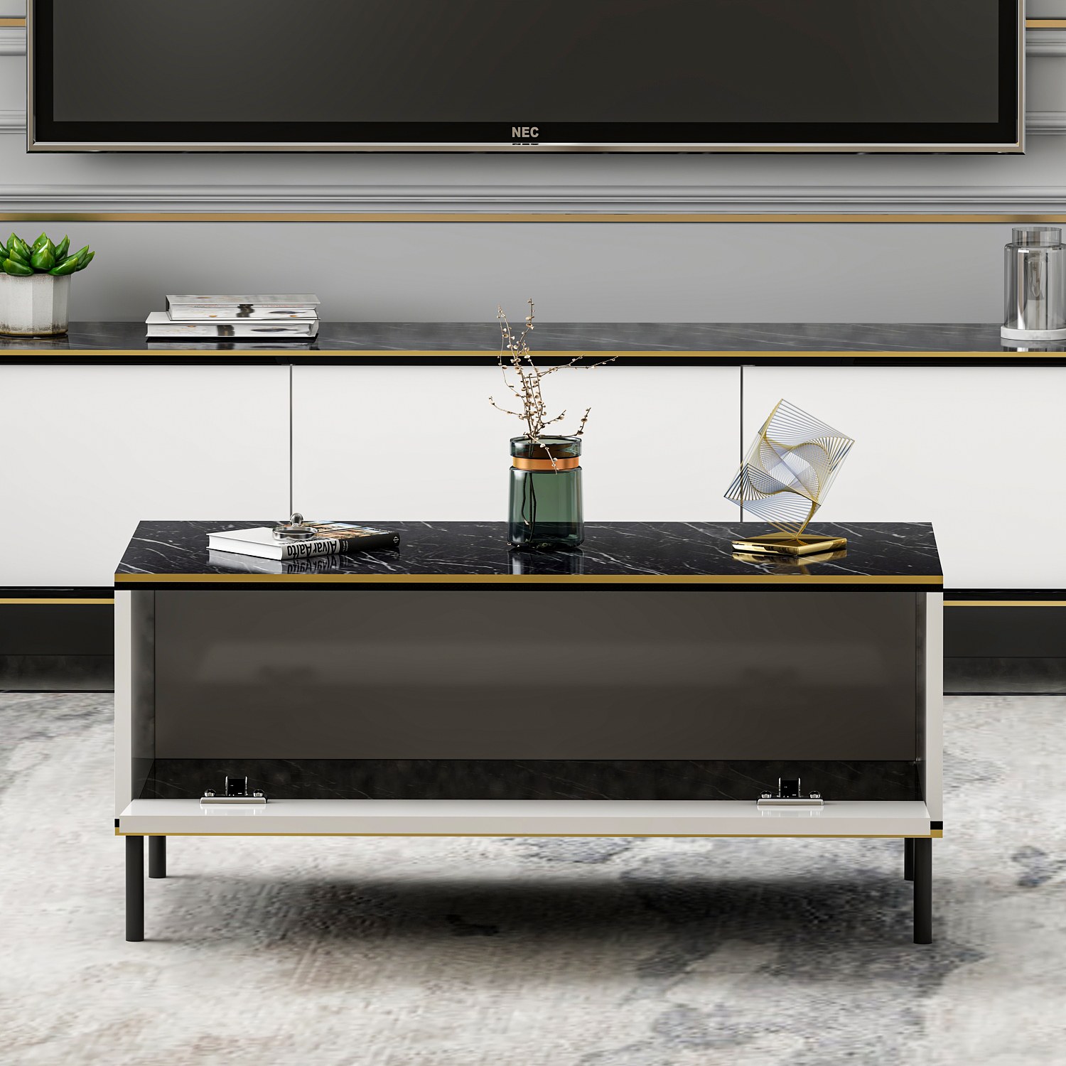 Imaj Couchtisch Holzfurnier Weiß