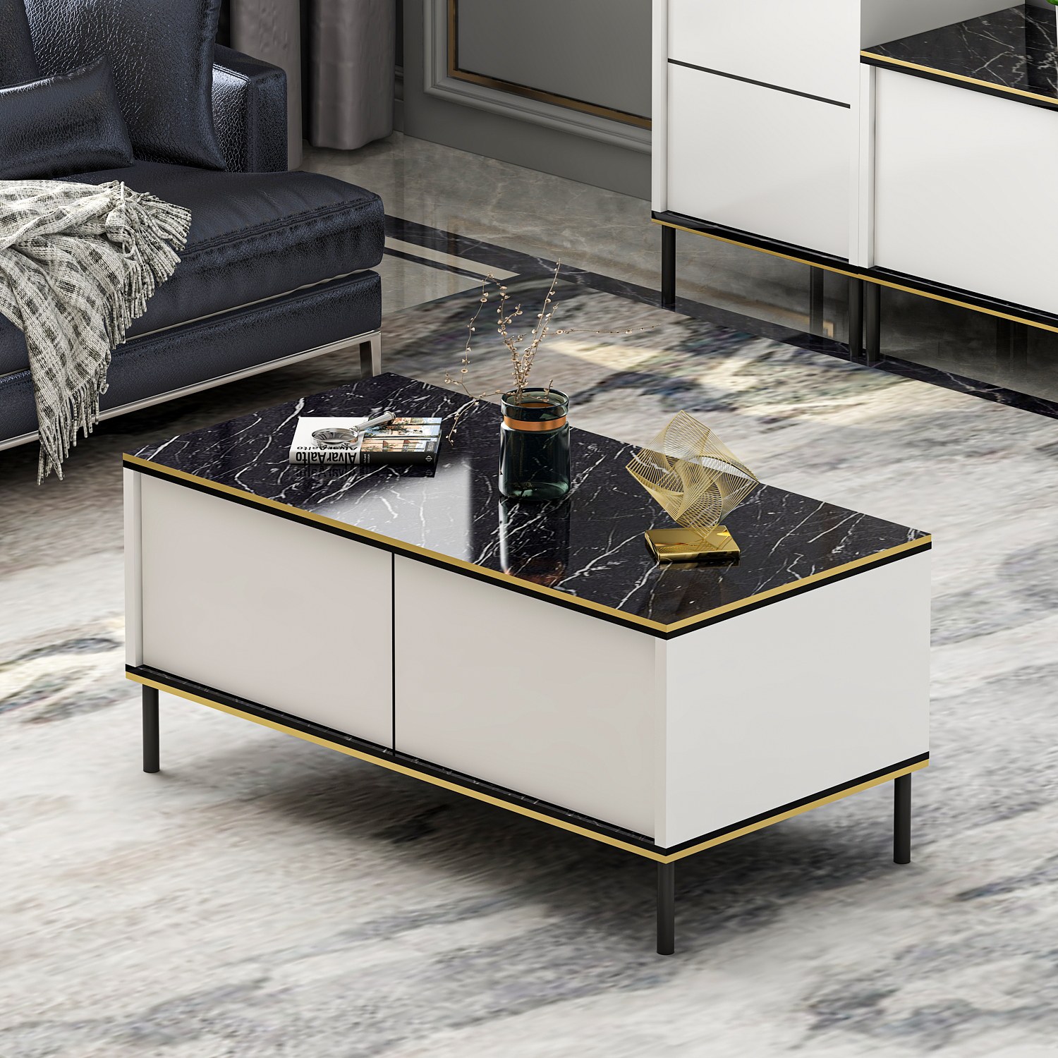 Imaj Coffee table wood veneer White