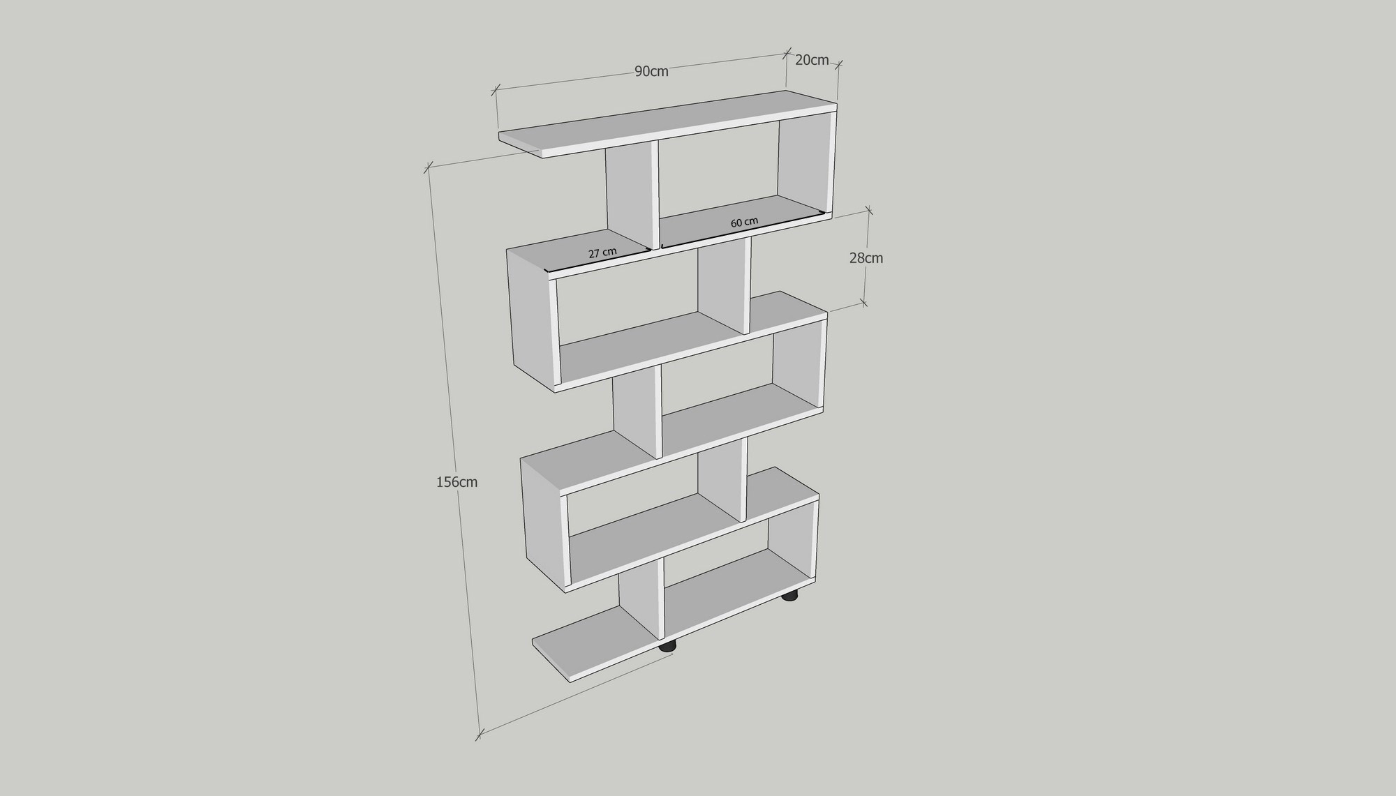 Elif Bookshelf Wood Veneer