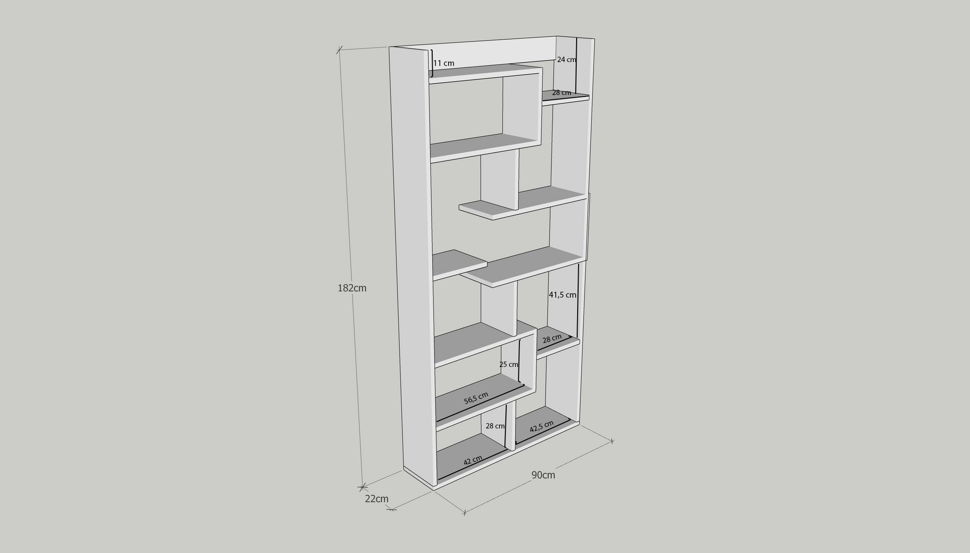 Kuttap Bookshelf Wood Veneer