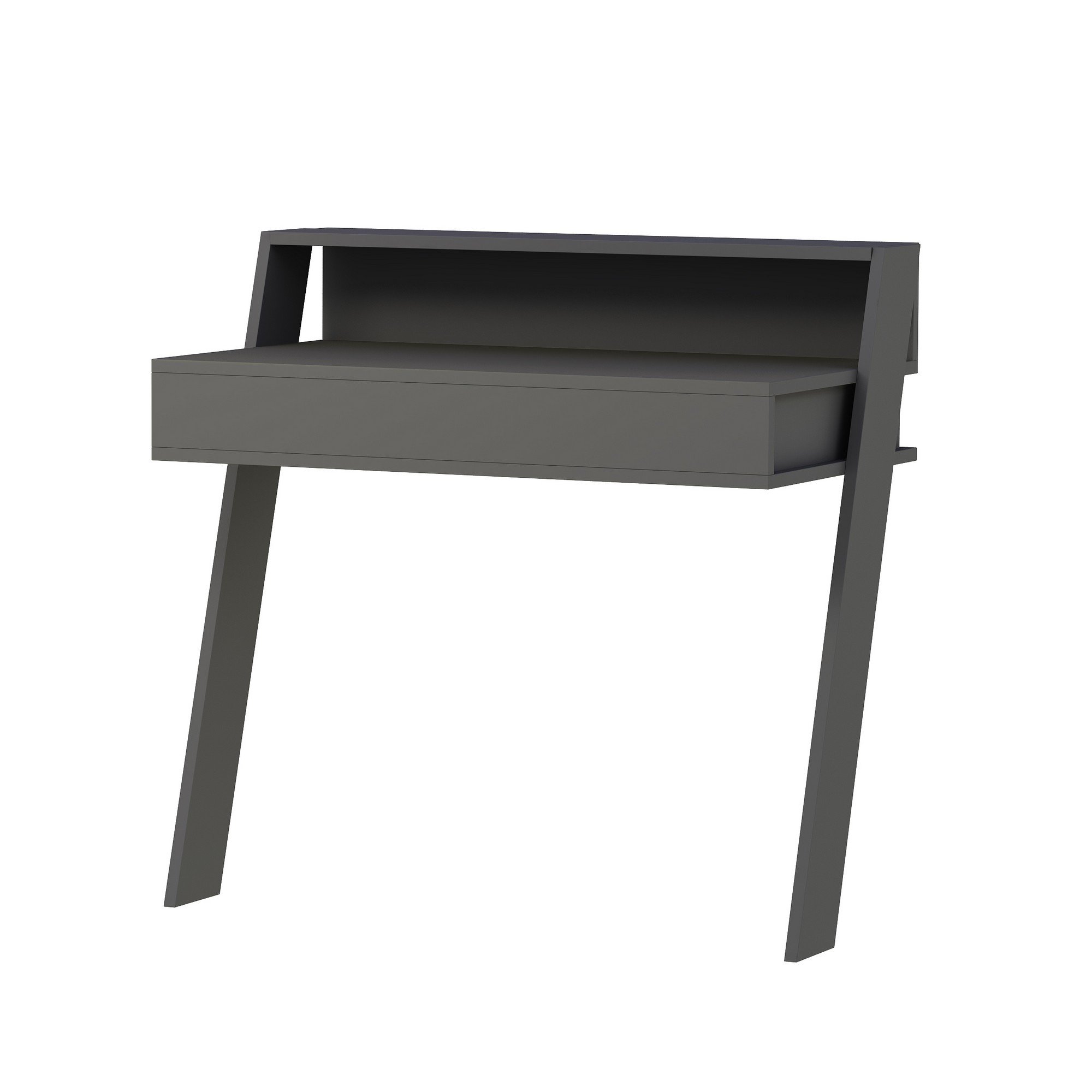 Cowork Desk Wood Veneer Anthracite