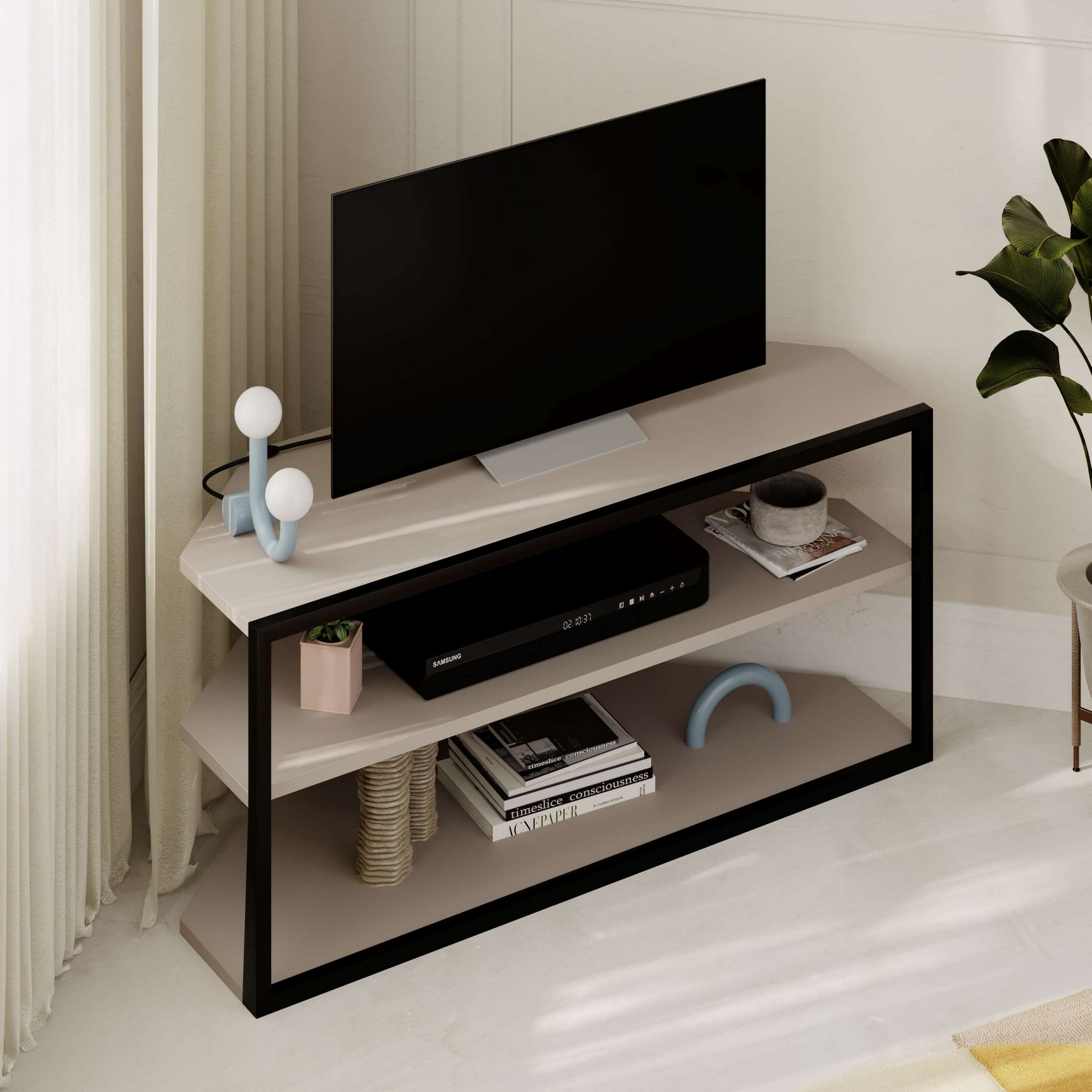 Echo Lowboard Wood Veneer Light Mocha