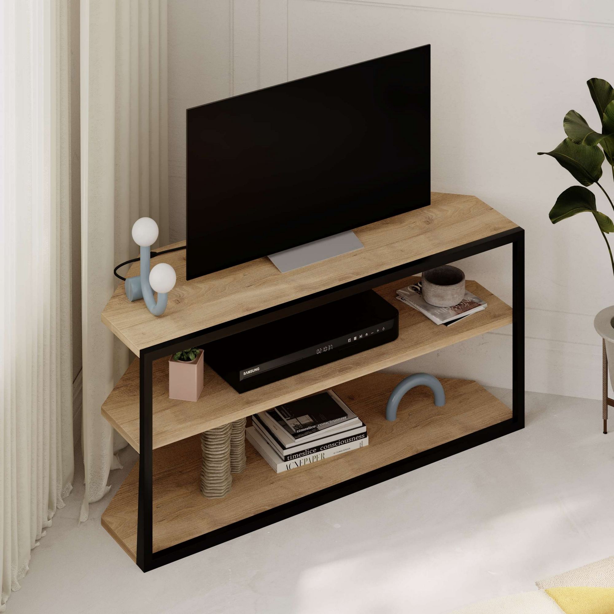 Echo Lowboard Wooden veneer Sapphire