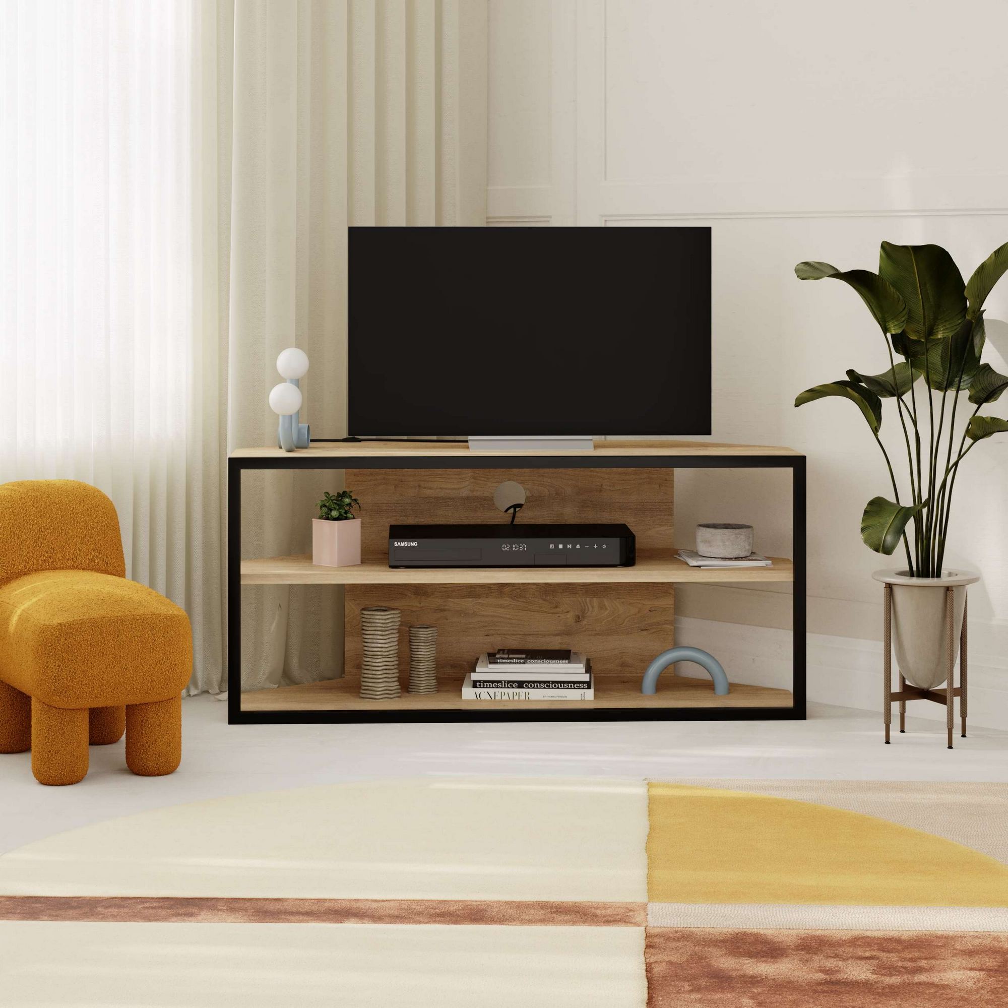 Echo Lowboard Wooden veneer Sapphire