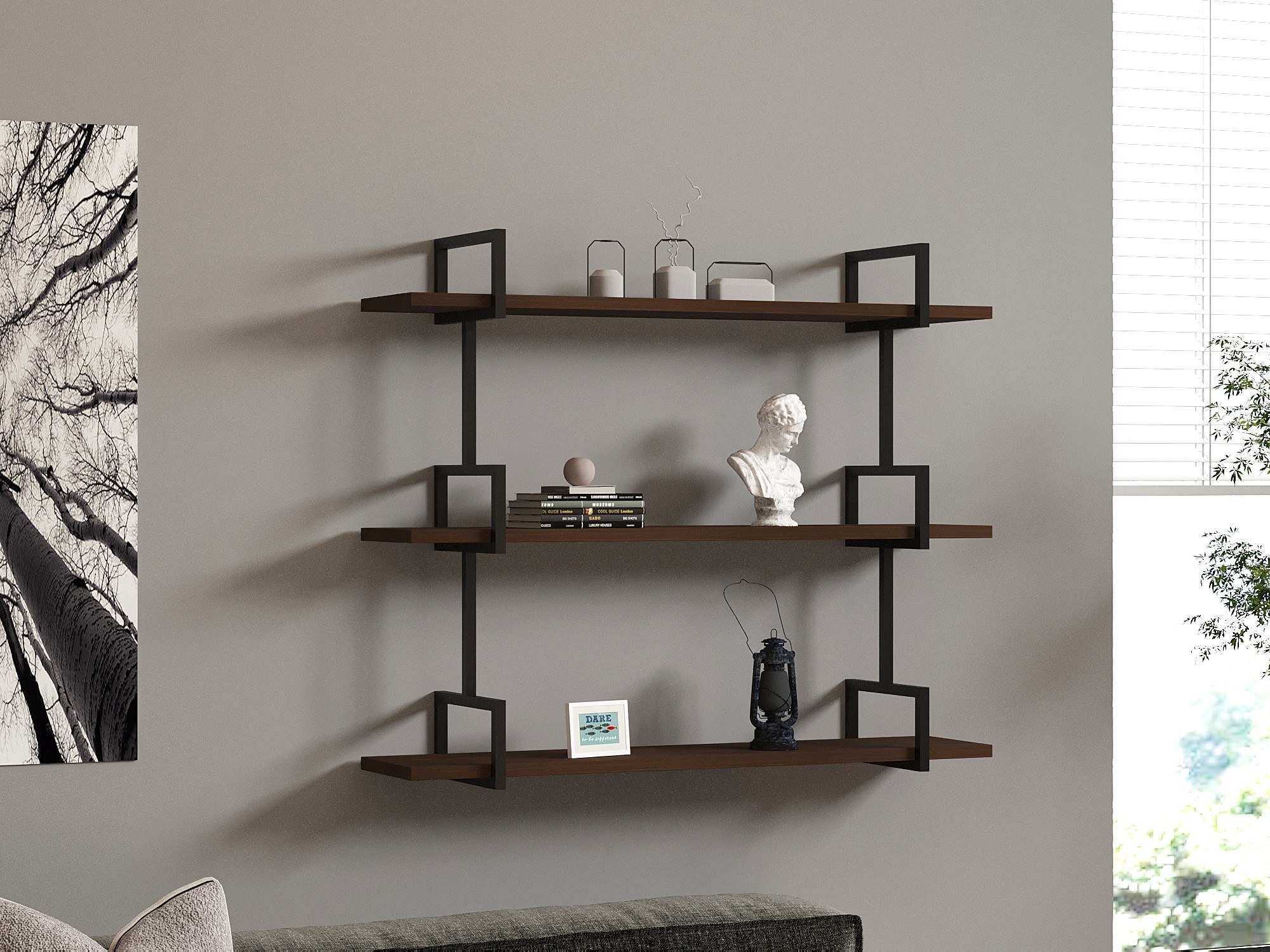 Ura's wall shelf wood veneer