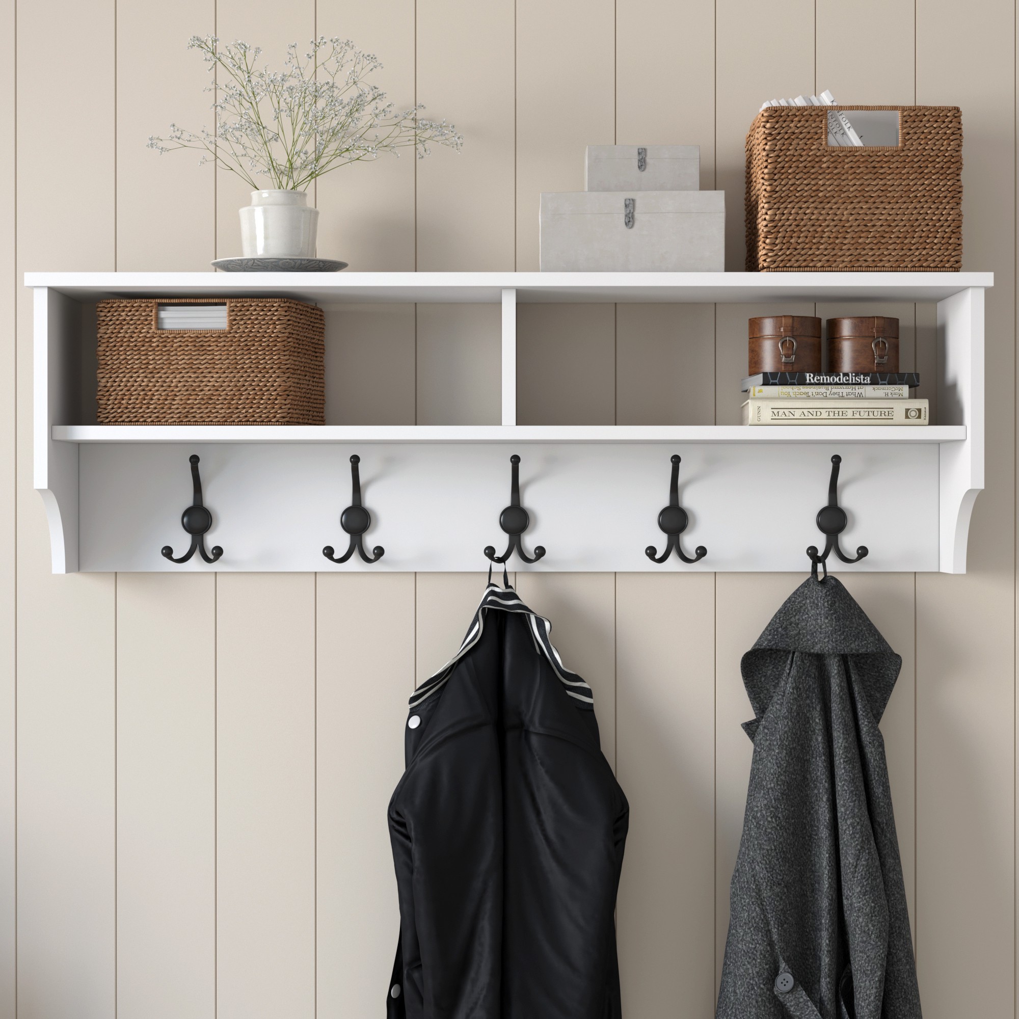 P2 Wardrobe Wood veneer White