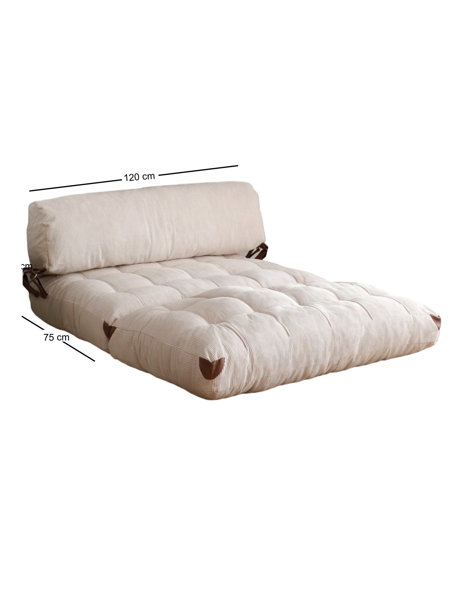 Fold Velvet 2 Sofa bed 2-seater White