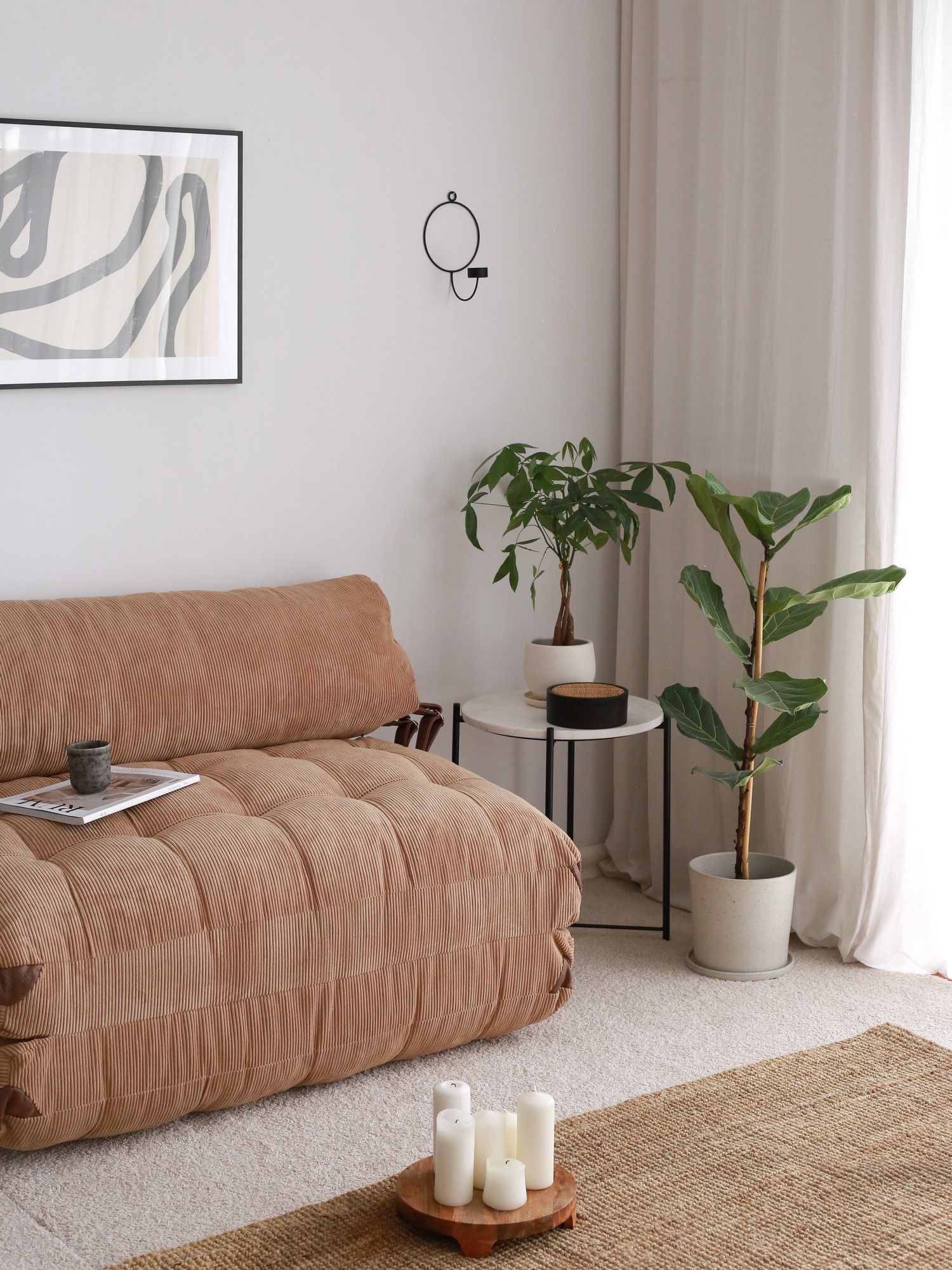 Fold Velvet 2 Sofa bed 2-seater Camel