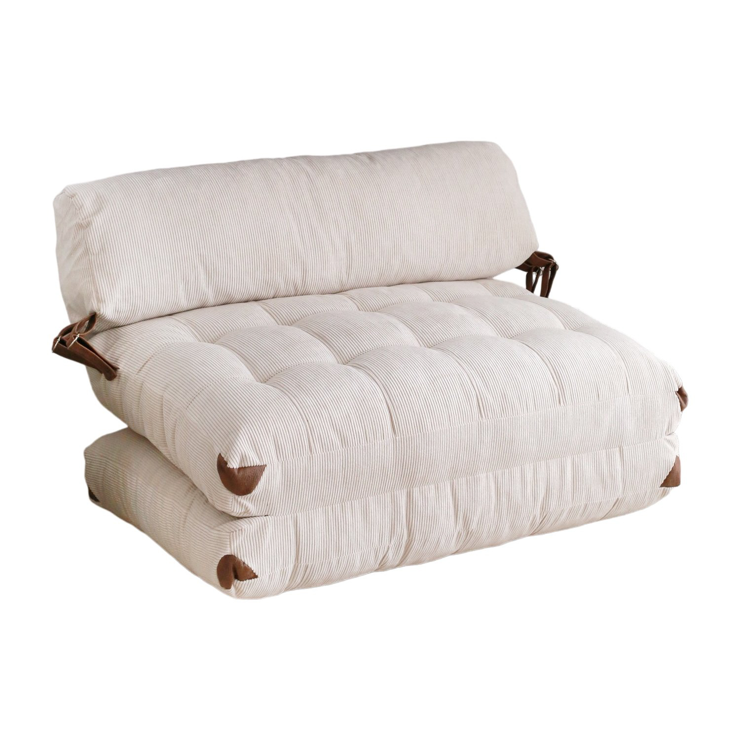 Fold Velvet 2 Sofa bed 2-seater White