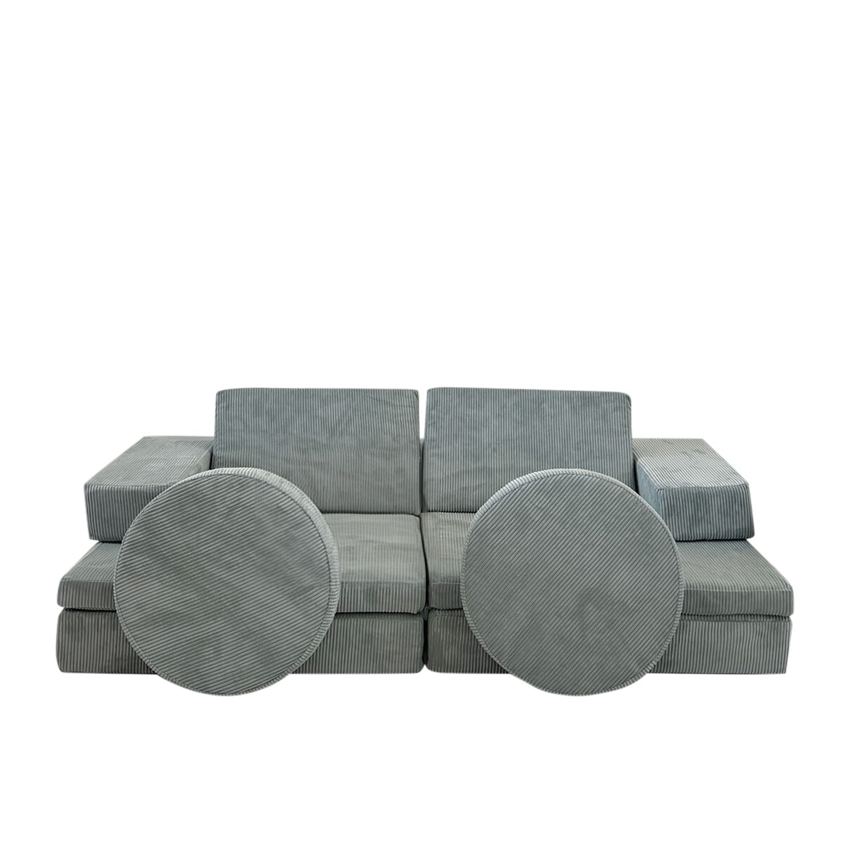 Puzzle Sofa Bed 2-Seater Blue