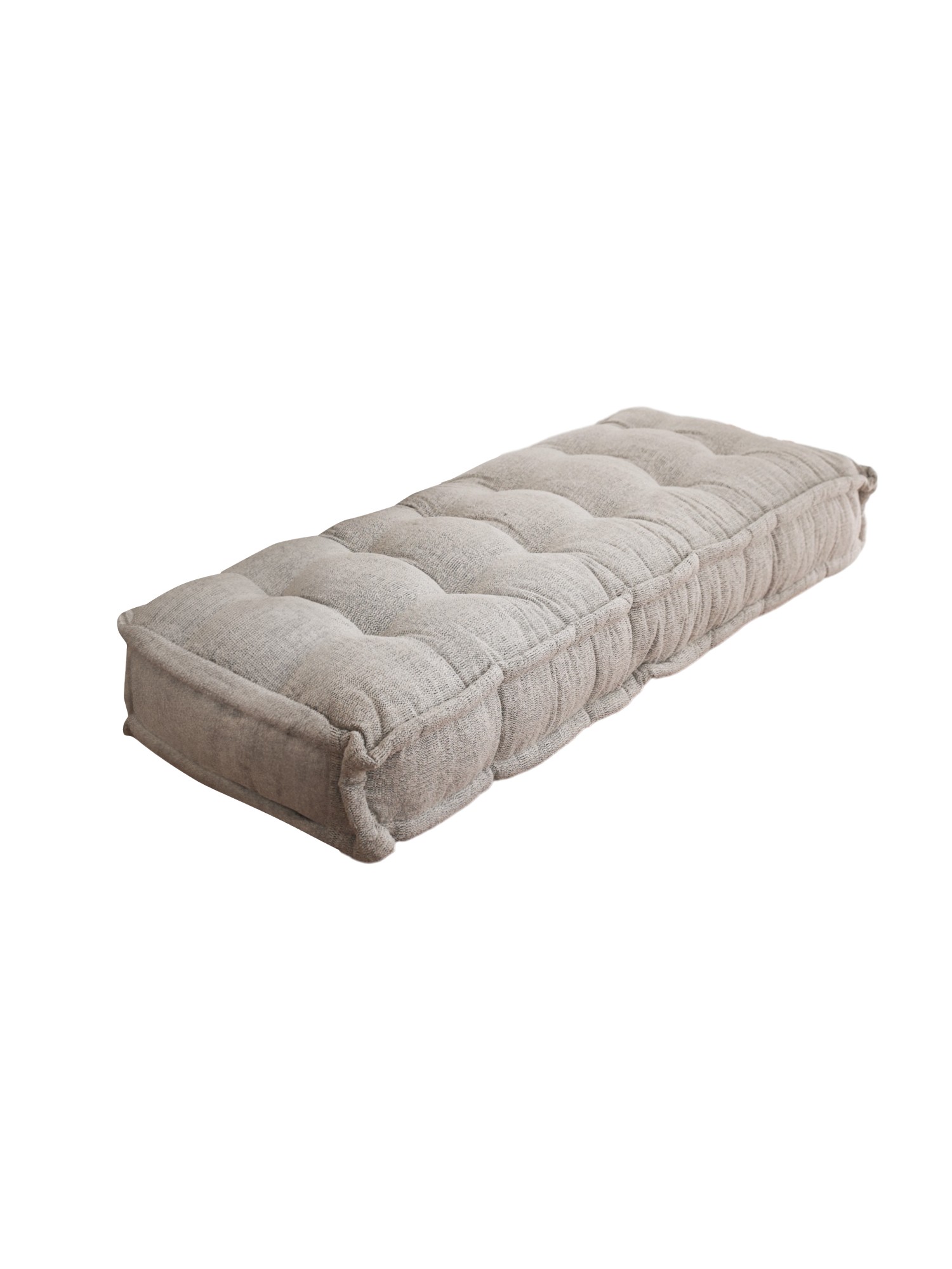 Boho Woven Seat Cushion Teddy Grey
