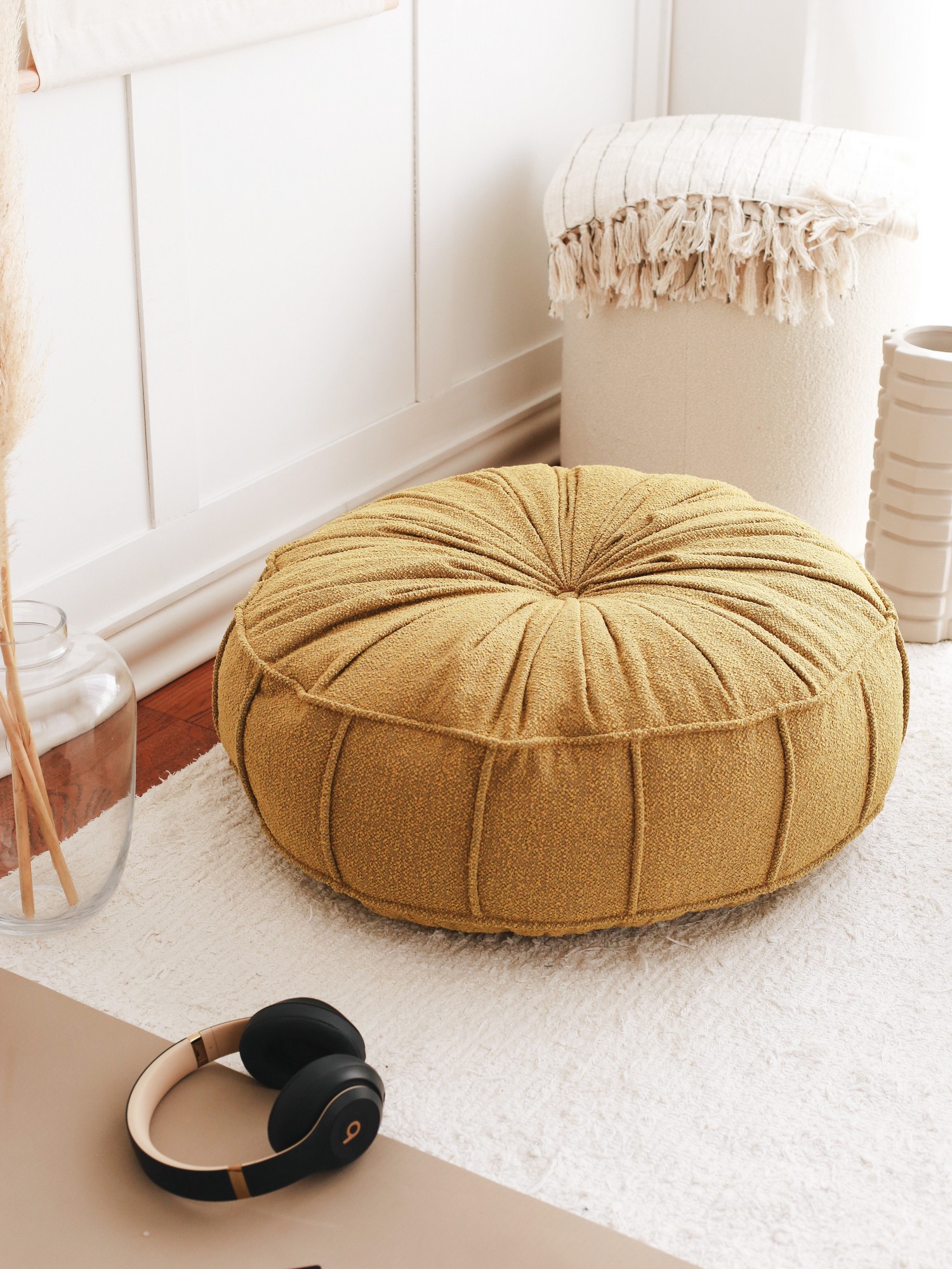 Vintage seat cushion Teddy Yellow