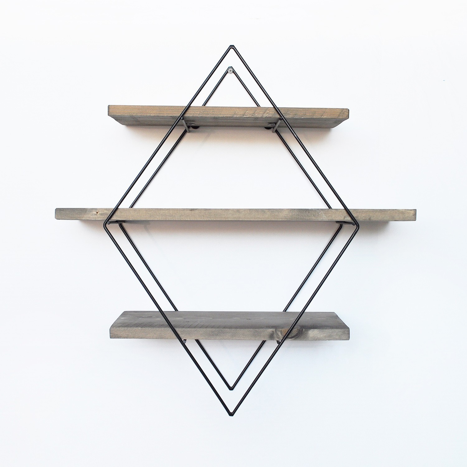 Wr007 Wooden veneer shelf Black