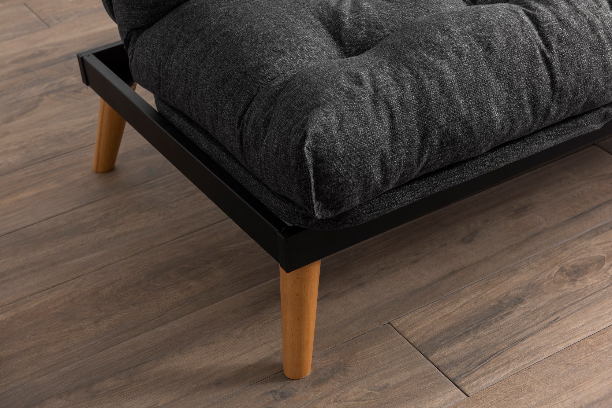 Saki Divano letto 3 posti Grigio scuro