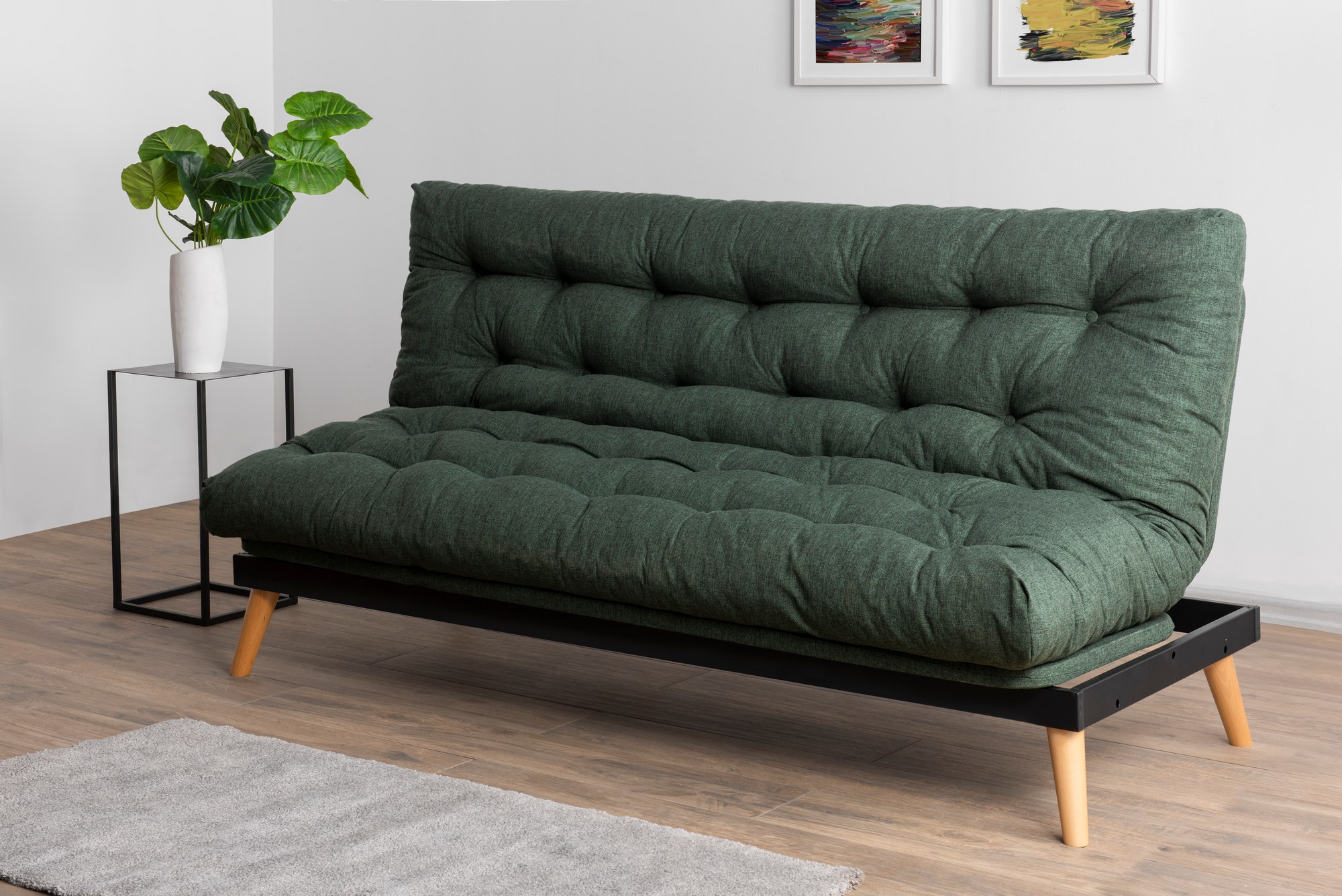 Saki Sofa Bed 3-seater Green