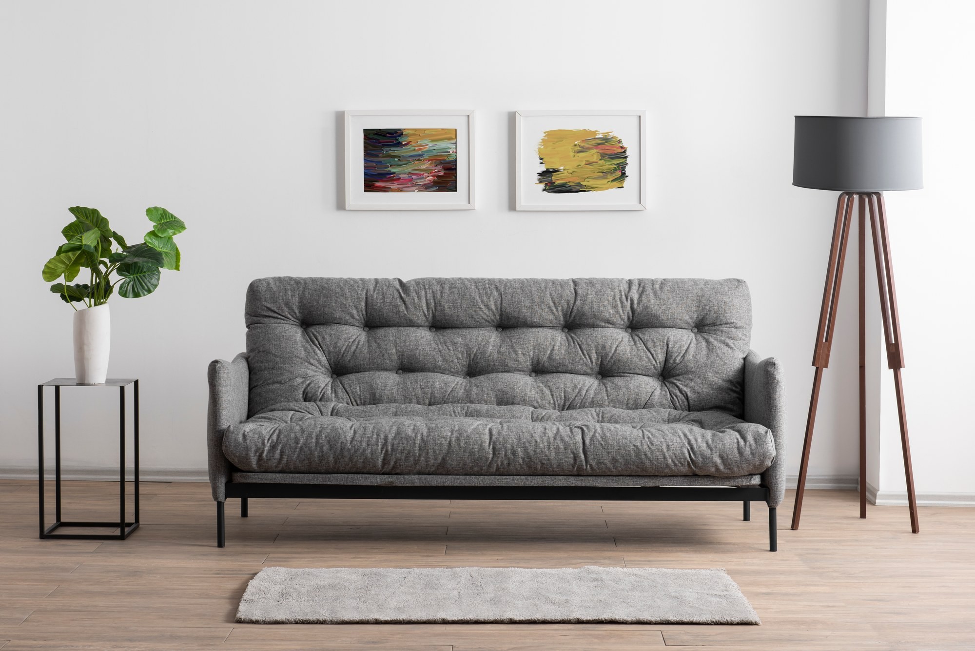 Renge Sofa Bed 3-seater Light Grey