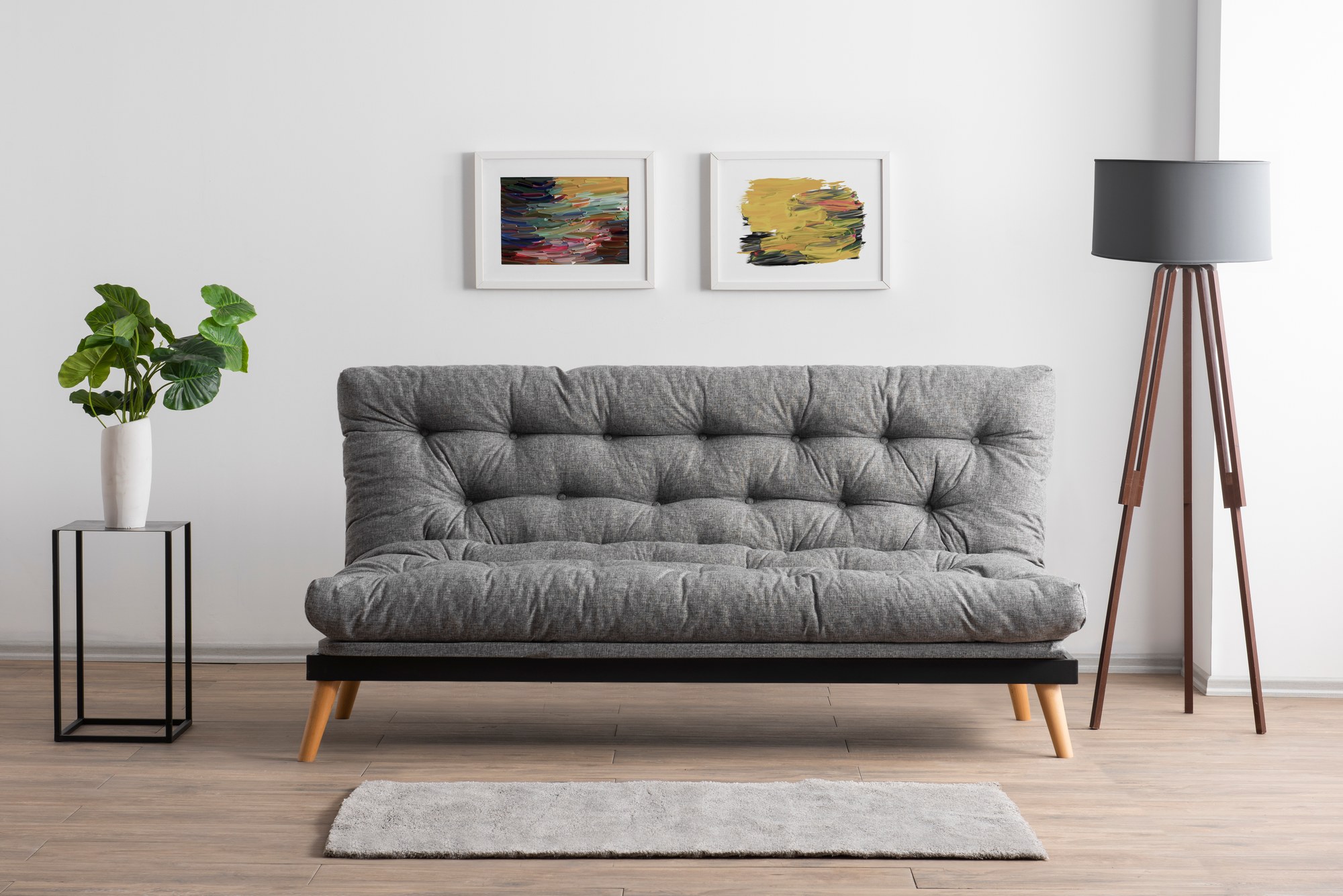 Saki Sofa Bed 3-seater Light Grey
