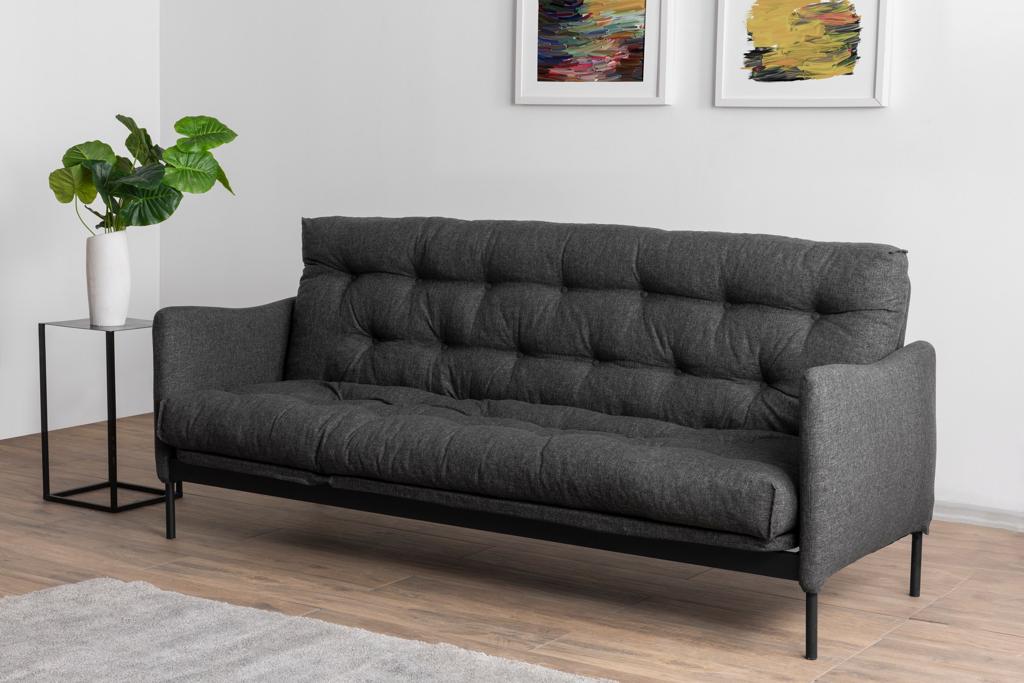 Renge Sofa Bed 3-seater Dark Grey