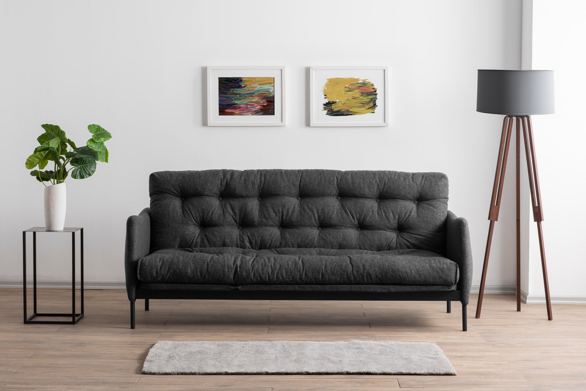 Renge Sofa Bed 3-seater Dark Grey