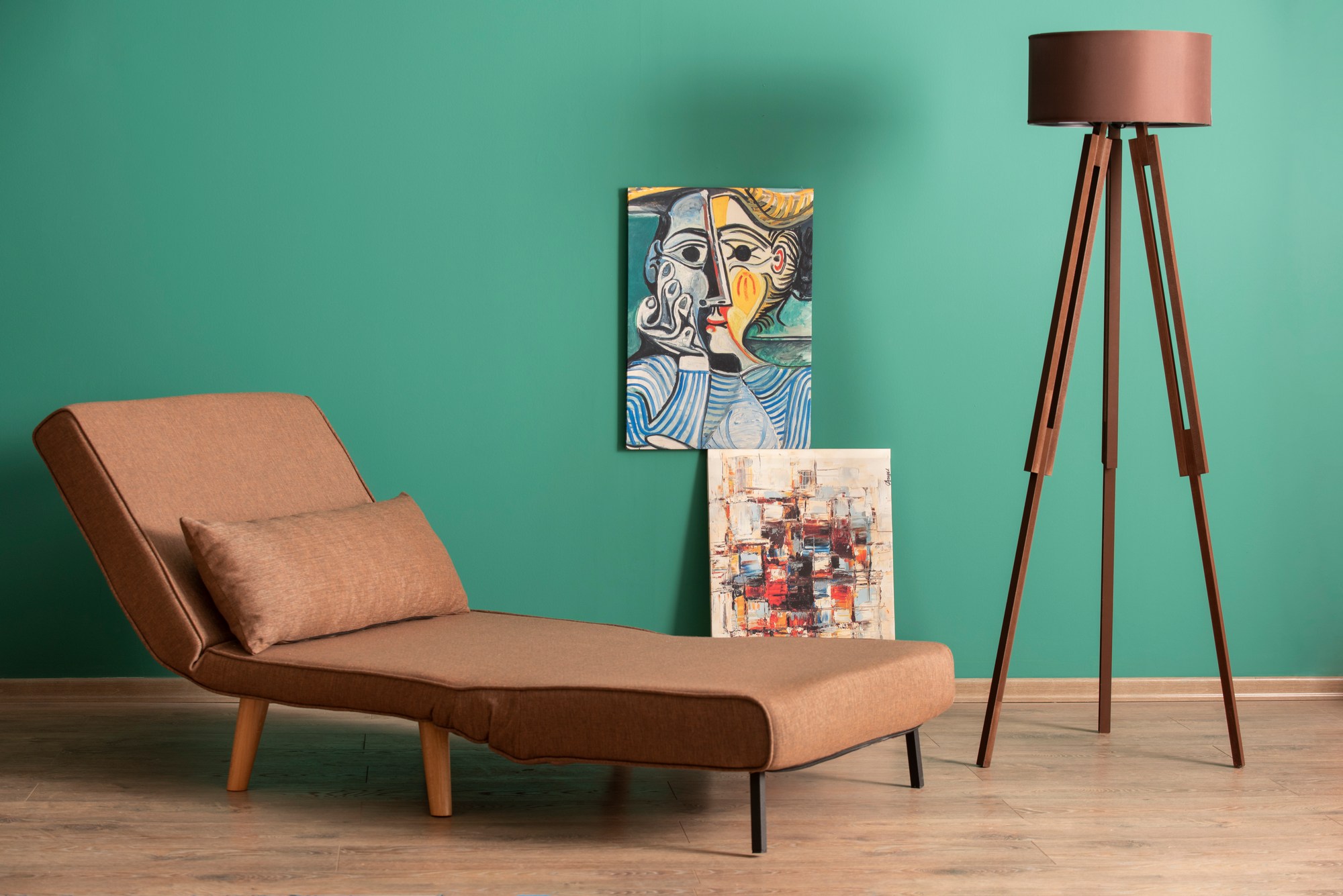 Foldable Sofa Bed 1-Seater Brown