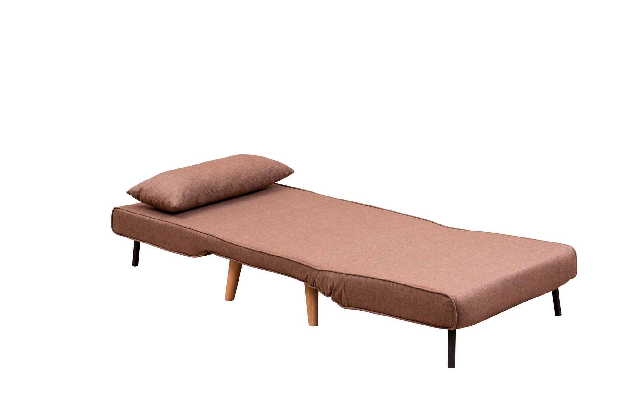 Foldable Sofa Bed 1-Seater Brown