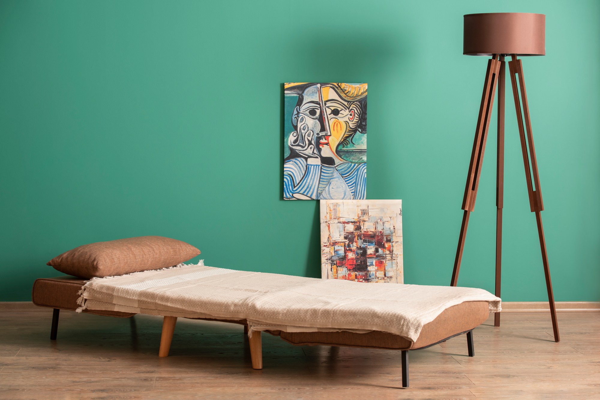 Foldable Sofa Bed 1-Seater Brown