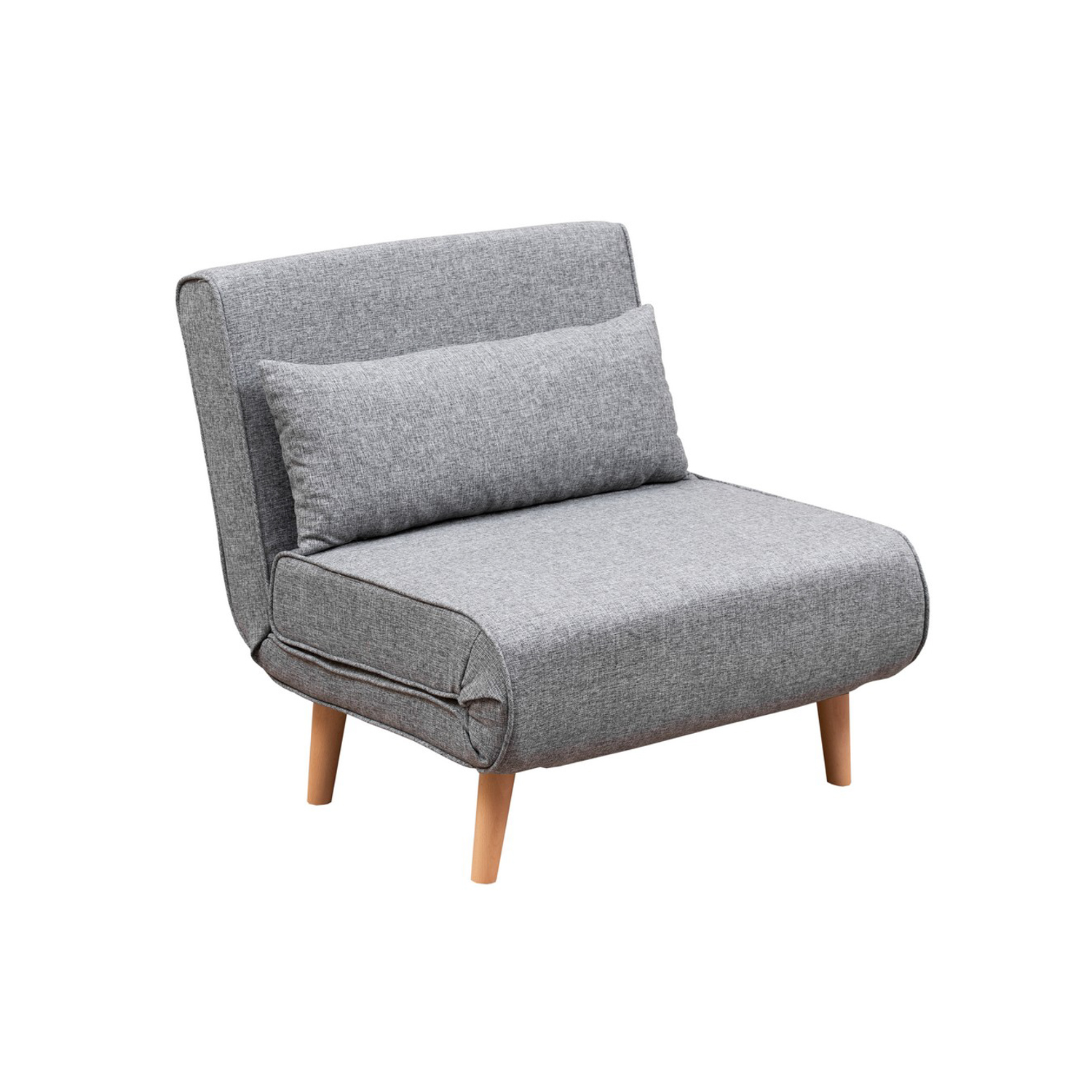 Foldable Sofa Bed 1-Seater Light Grey