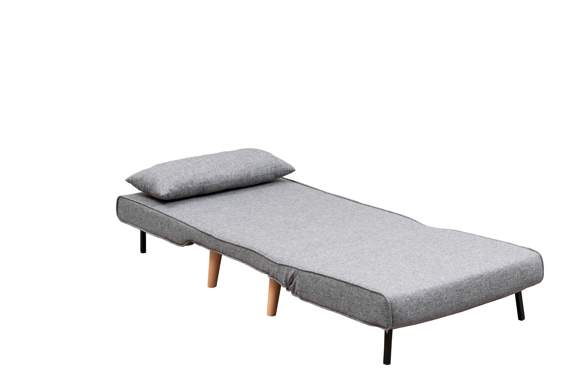Foldable Sofa Bed 1-Seater Light Grey