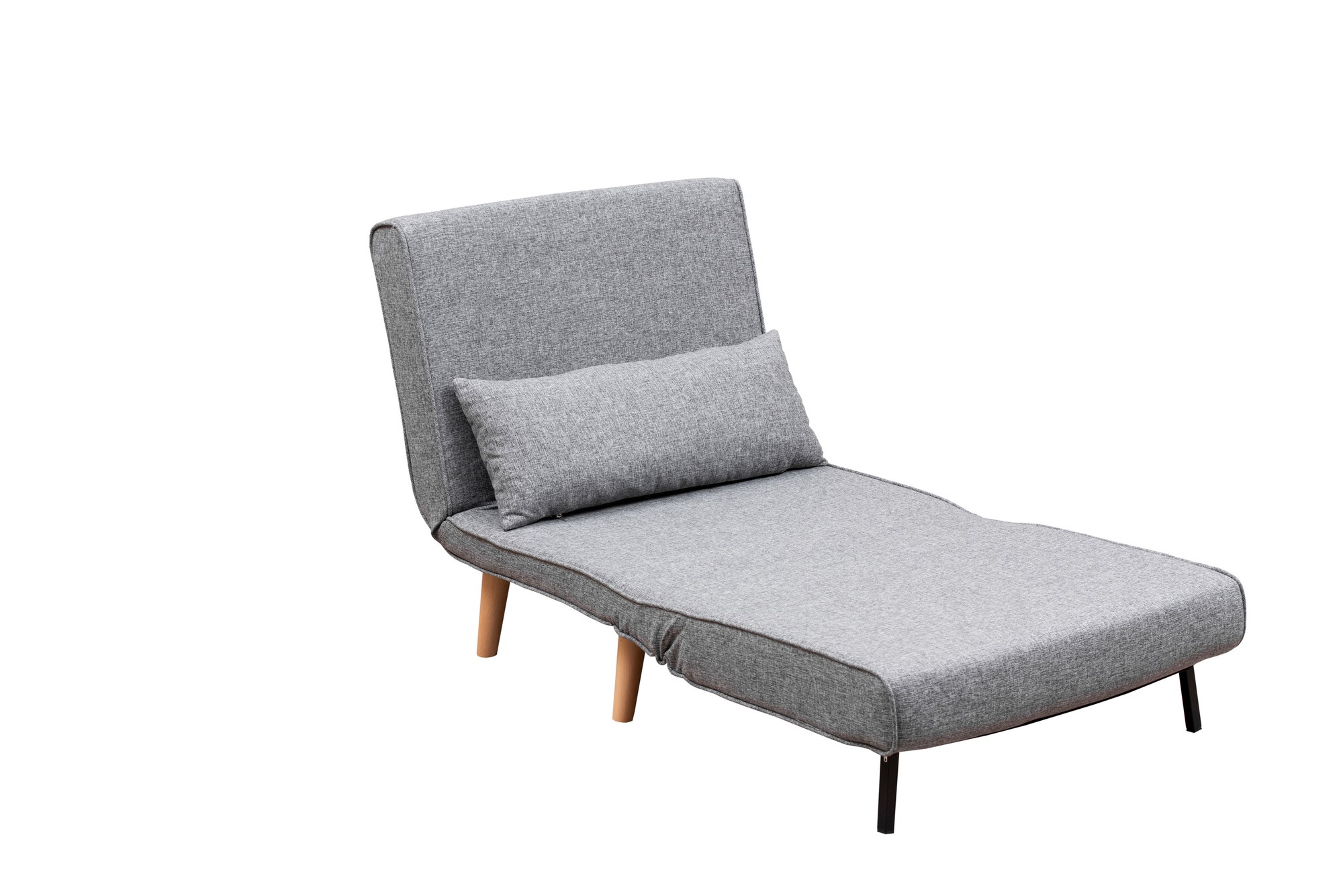Foldable Sofa Bed 1-Seater Light Grey