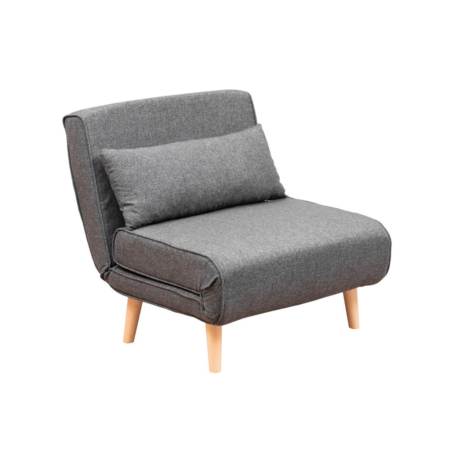 Foldable Sofa Bed 1-seater Dark Grey