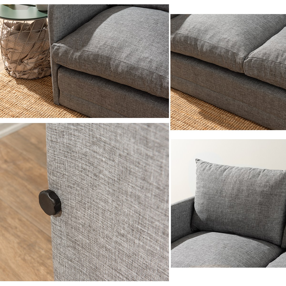 Saga Xl Sofa Bed 2-Seater Light Grey