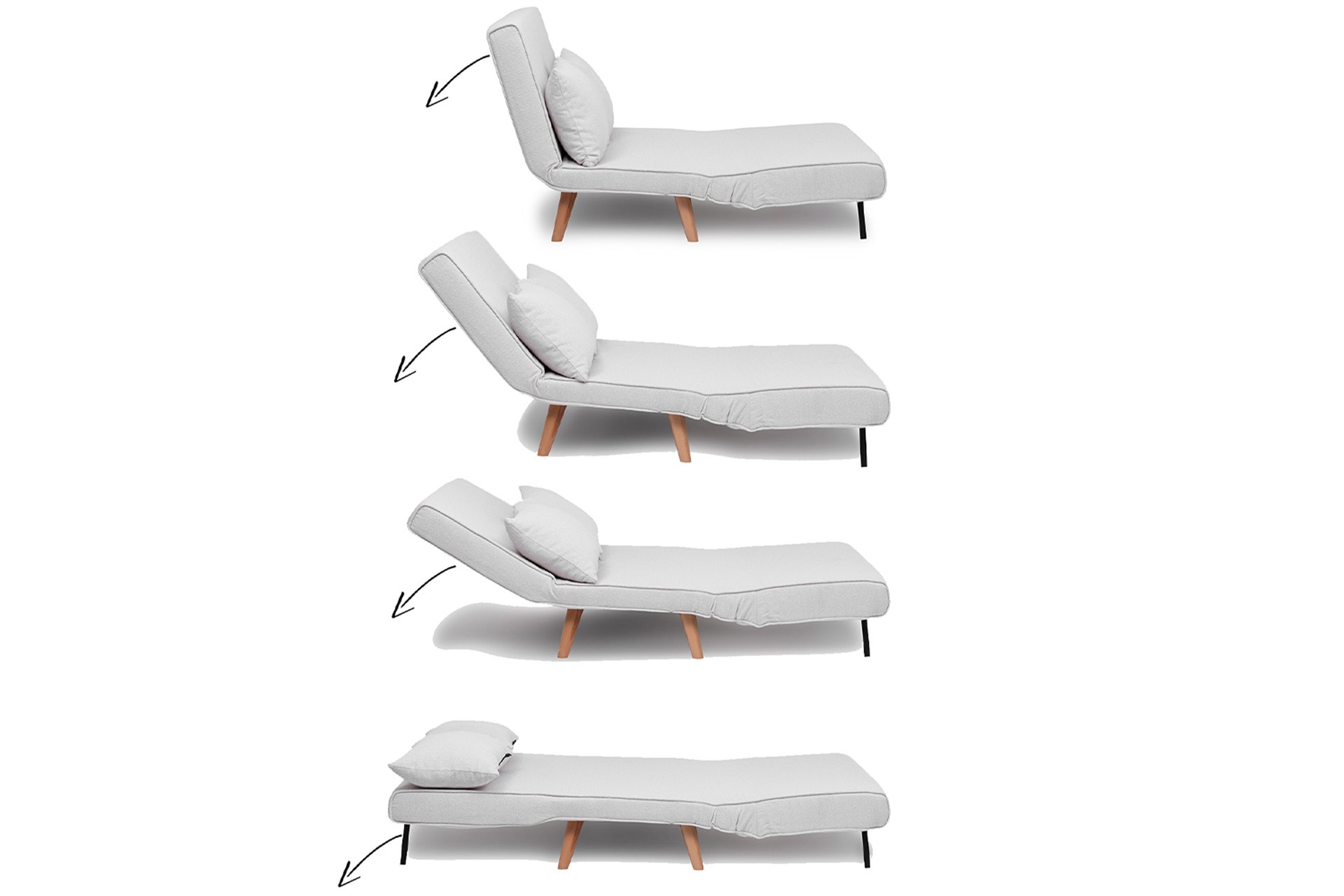 Folde Divano letto 2 posti Bianco