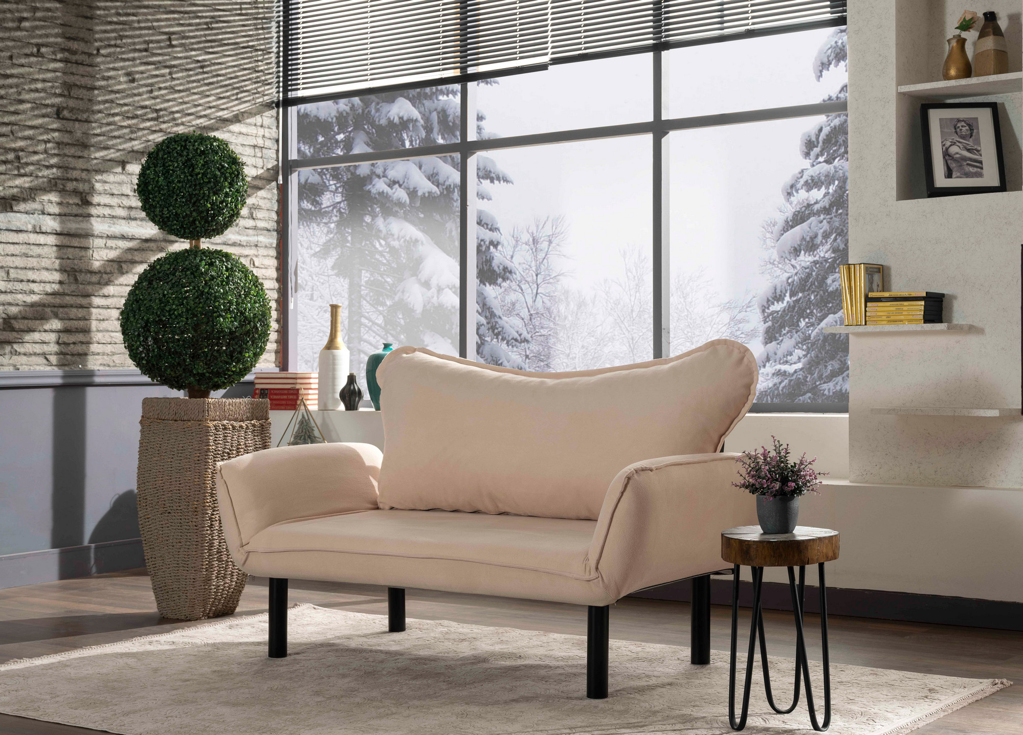 Chatto Sofa Bed 2-Seater Cream