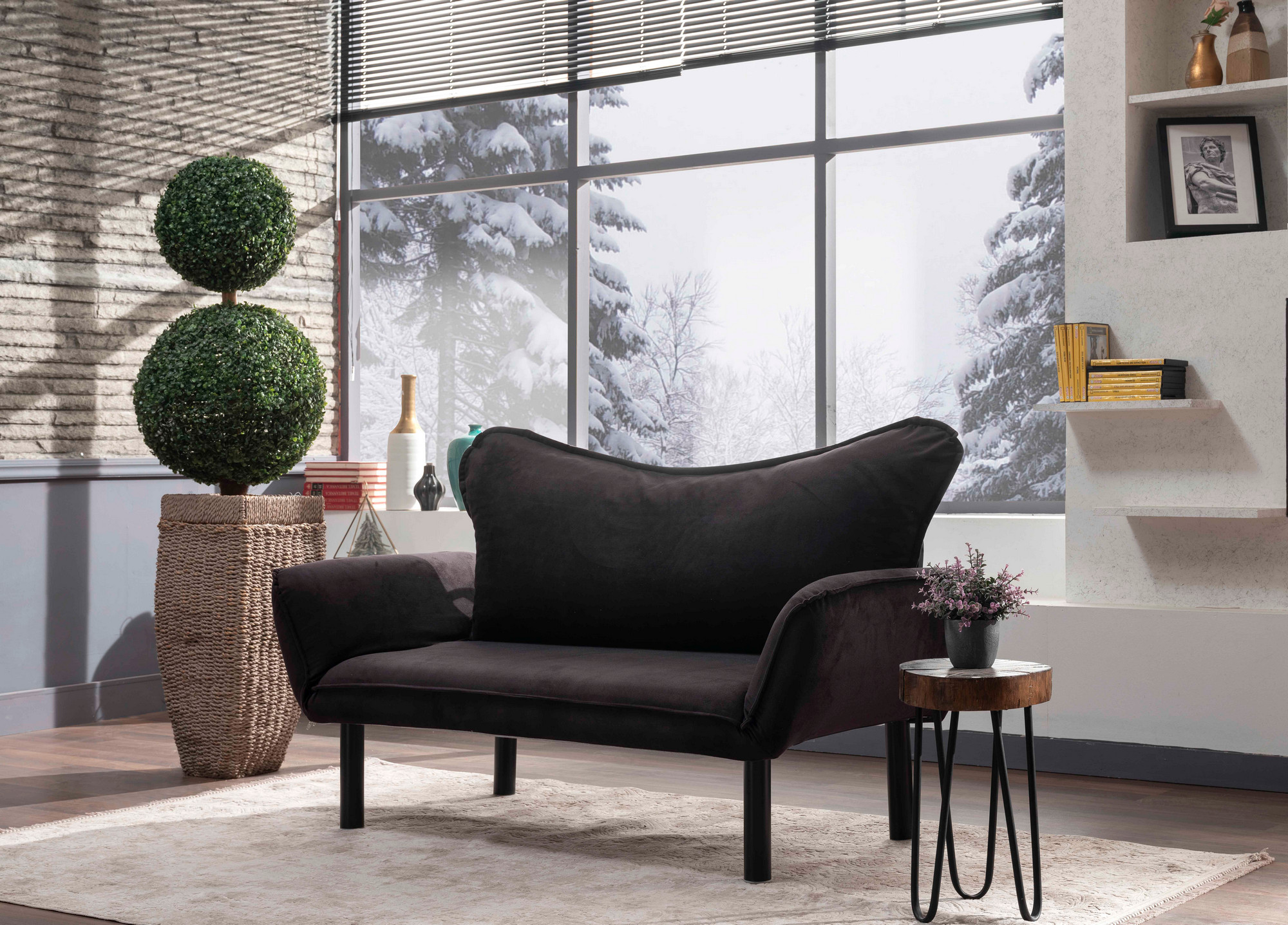 Chatto Sofa bed 2-seater Black