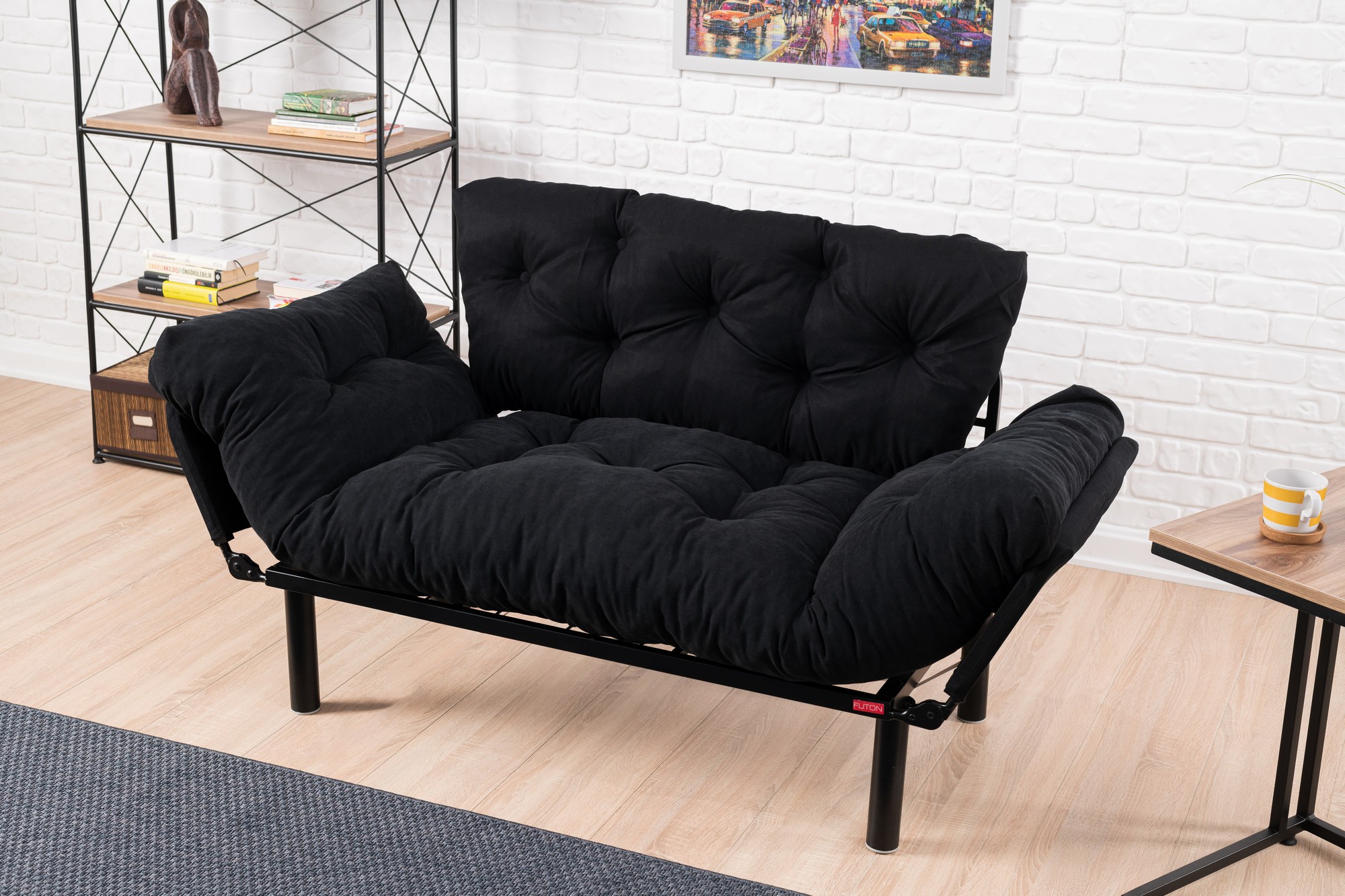 Nitta Sofa Bed 2-seater Black