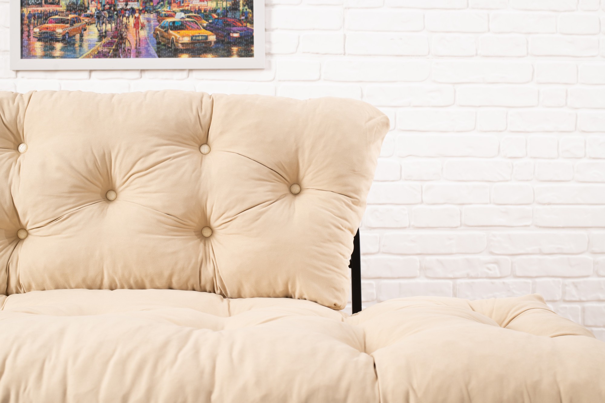 Nitta Sofa Bed 2-Seater Cream