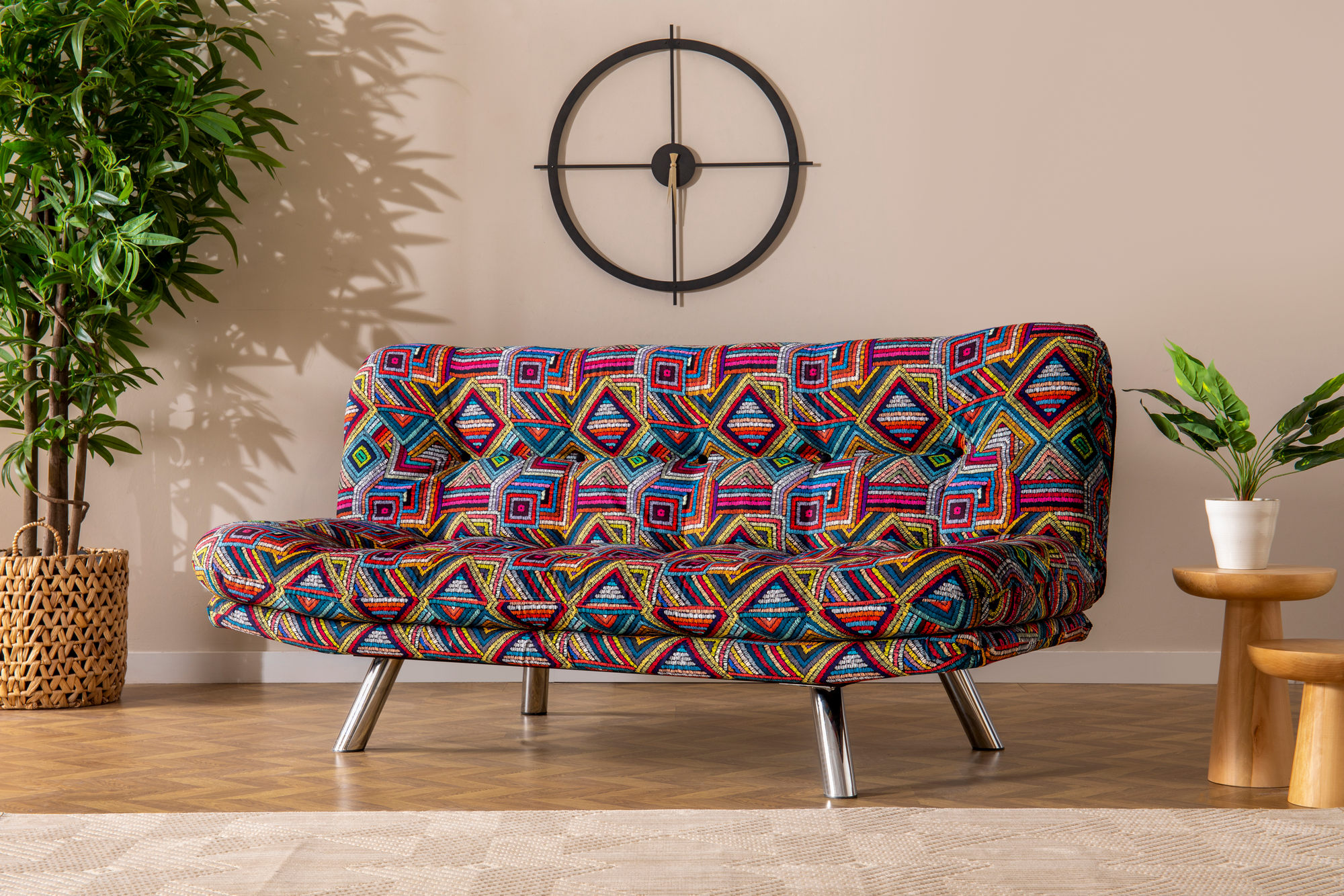 Misa Small Sofa Bed 3-Seater Multicolor