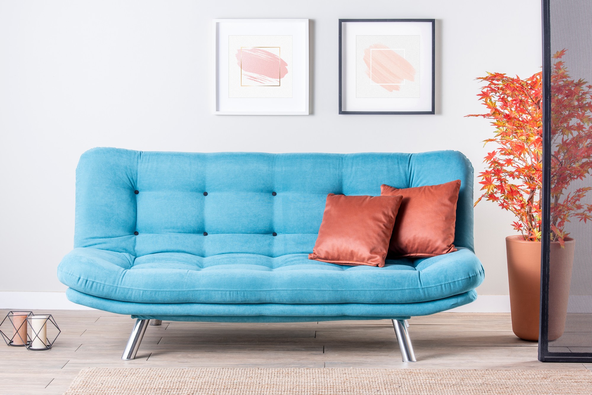 Misa Sofa Bed 3-seater Turquoise