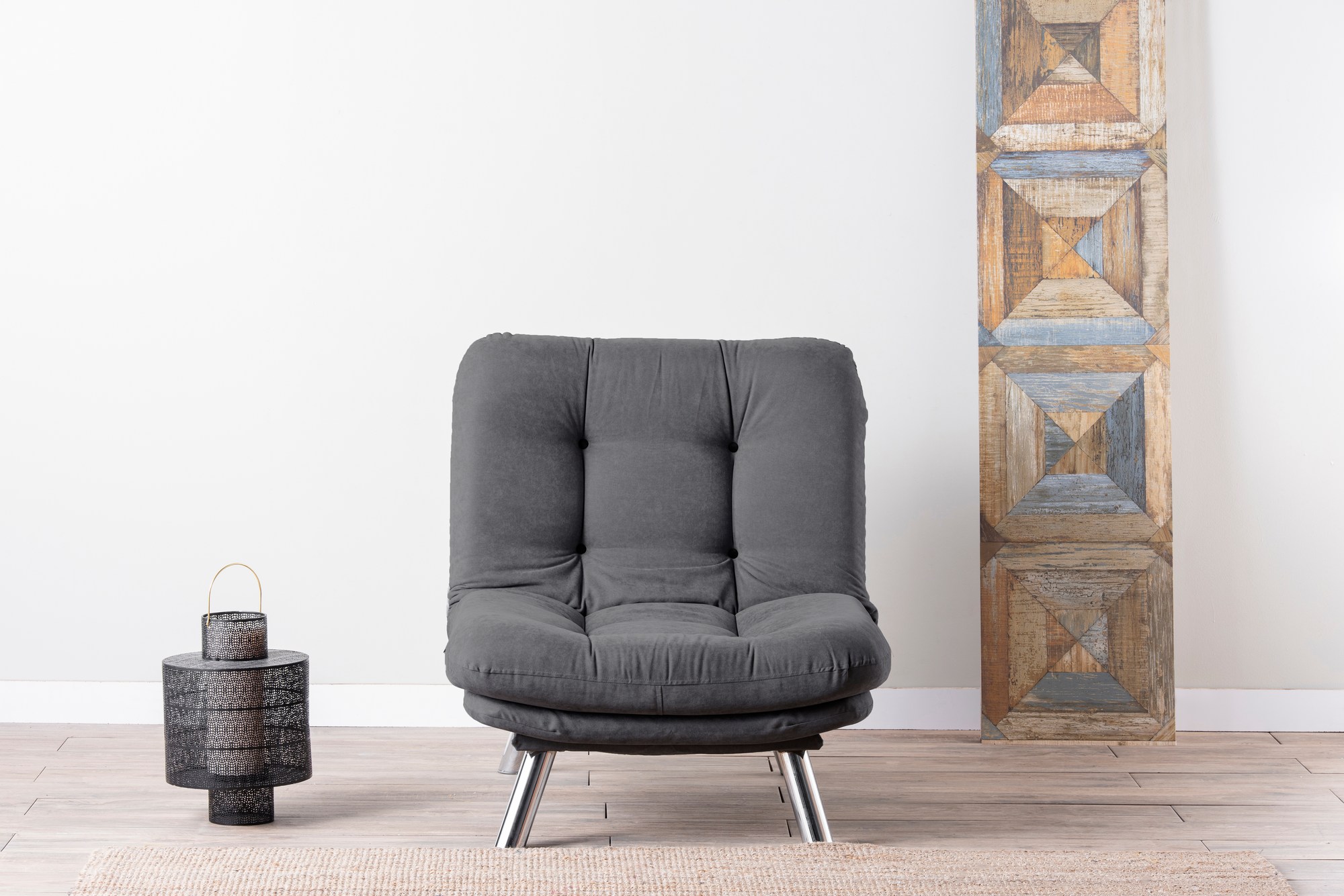 Misa Sofa 1-Seater Grey