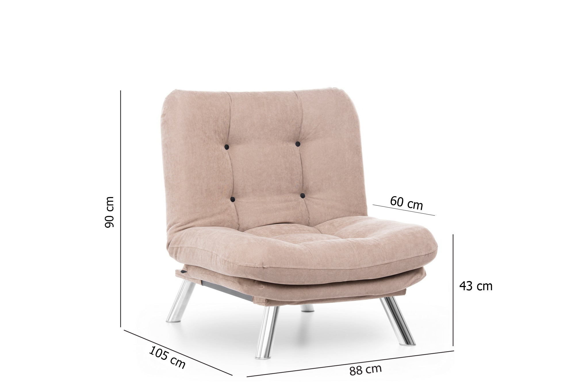 Misa Sofa 1-seater Mink