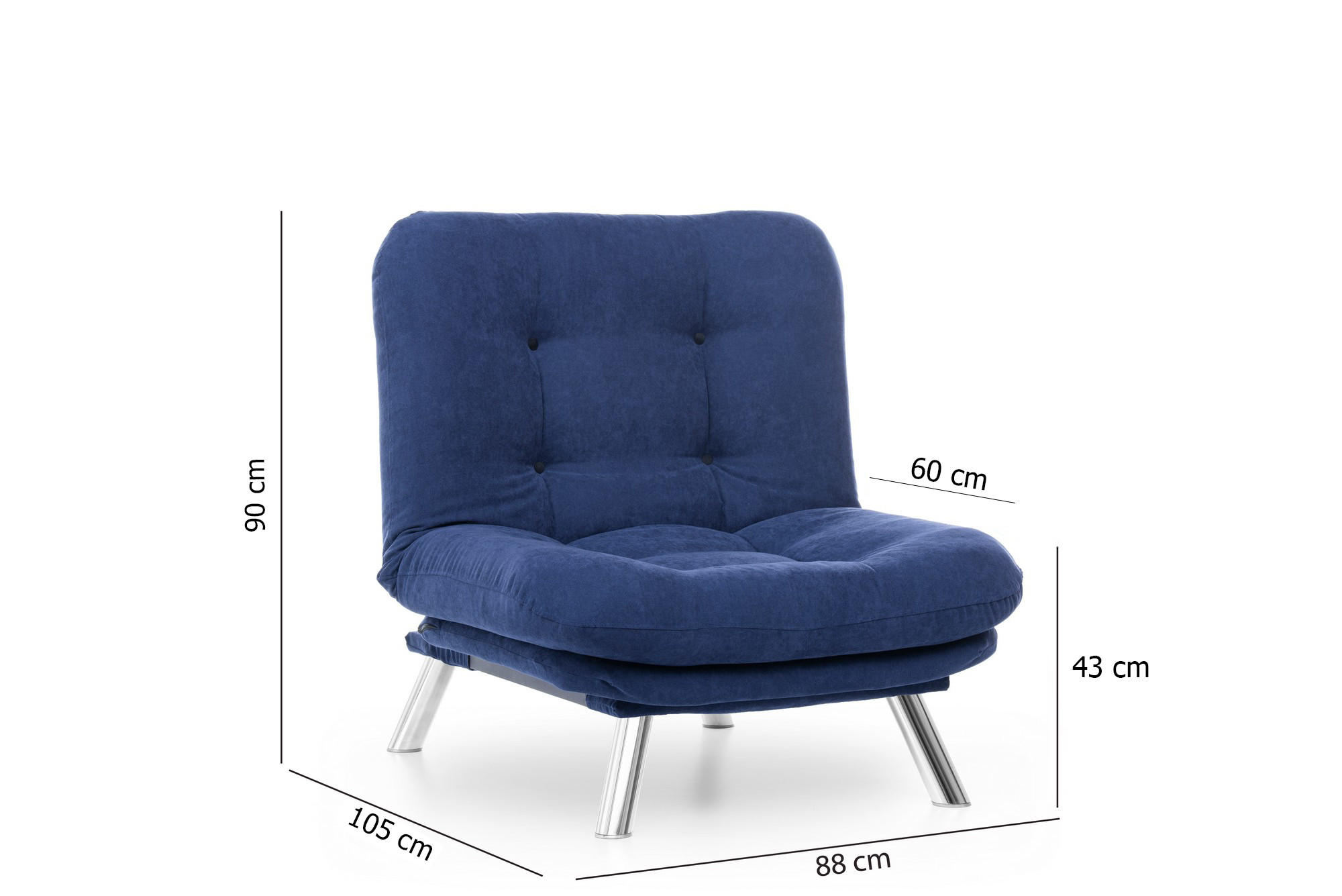 Misa Sofa 1-seater Navy Blue
