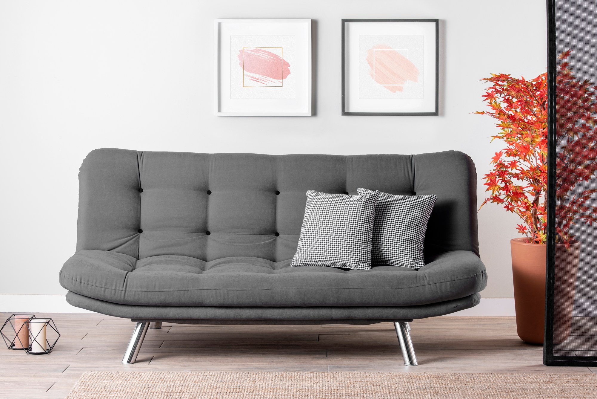 Misa Sofa Bed 3-seater Grey