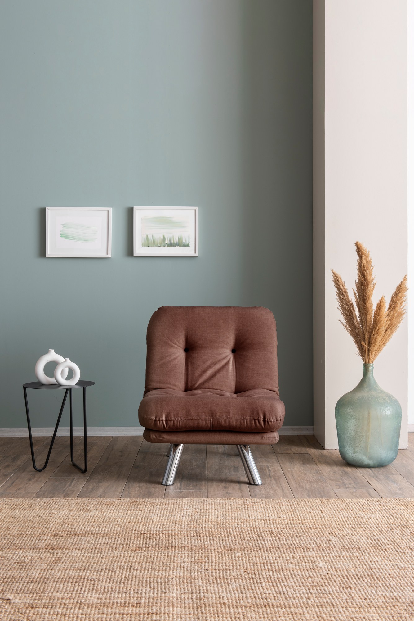 Misa Small Solo Sofa Bed 1-seater Light Brown