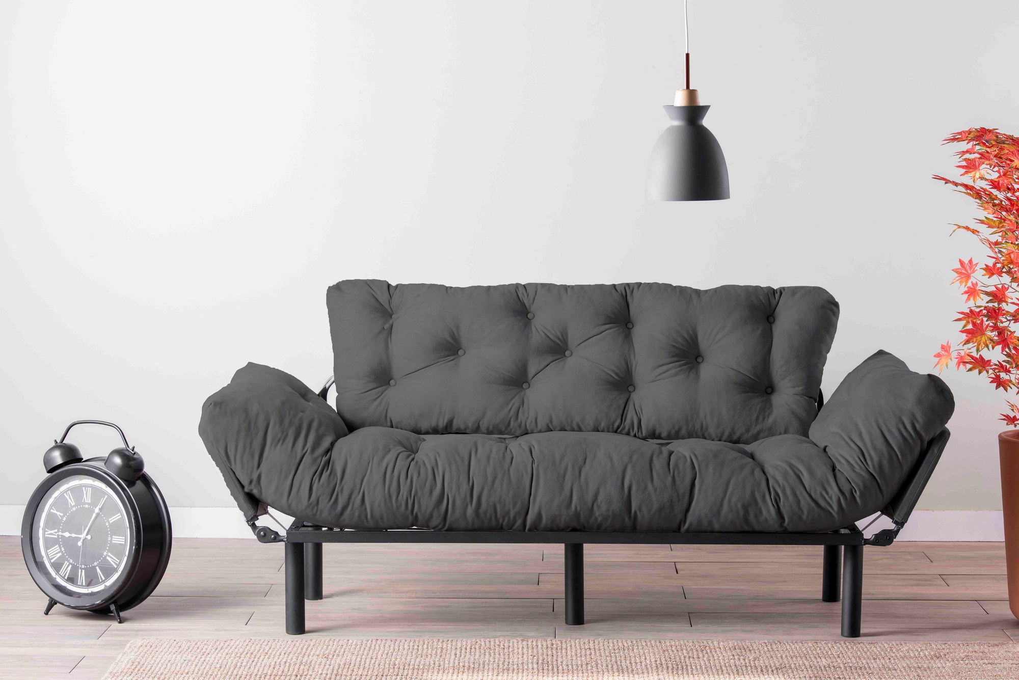 Nitta Triple Sofa Bed 3-Seater Grey