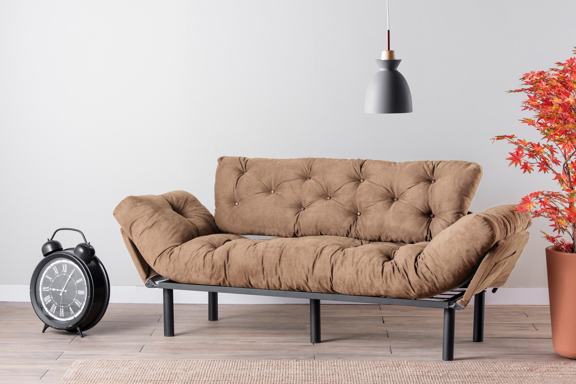 Nitta Triple Sofa Bed 3-seater Light Brown