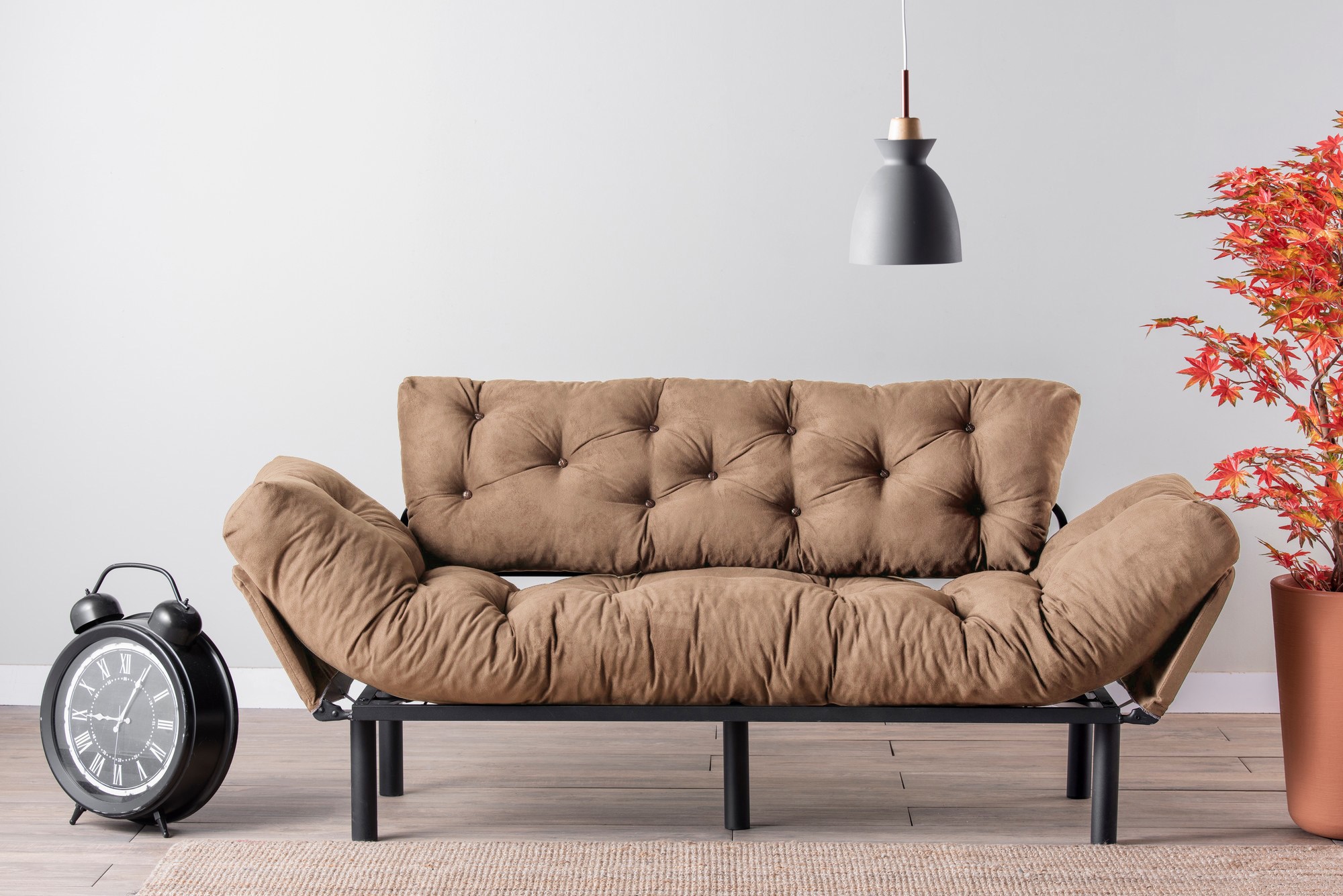 Nitta Triple Sofa Bed 3-seater Light Brown