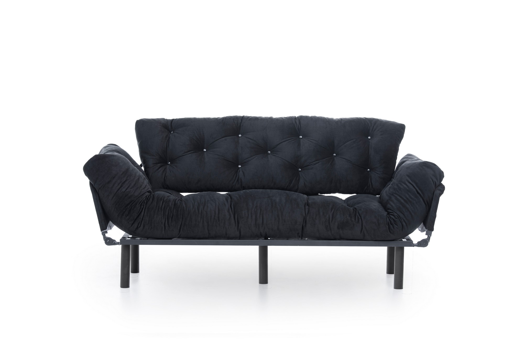 Nitta Triple Divano letto 3 posti Nero