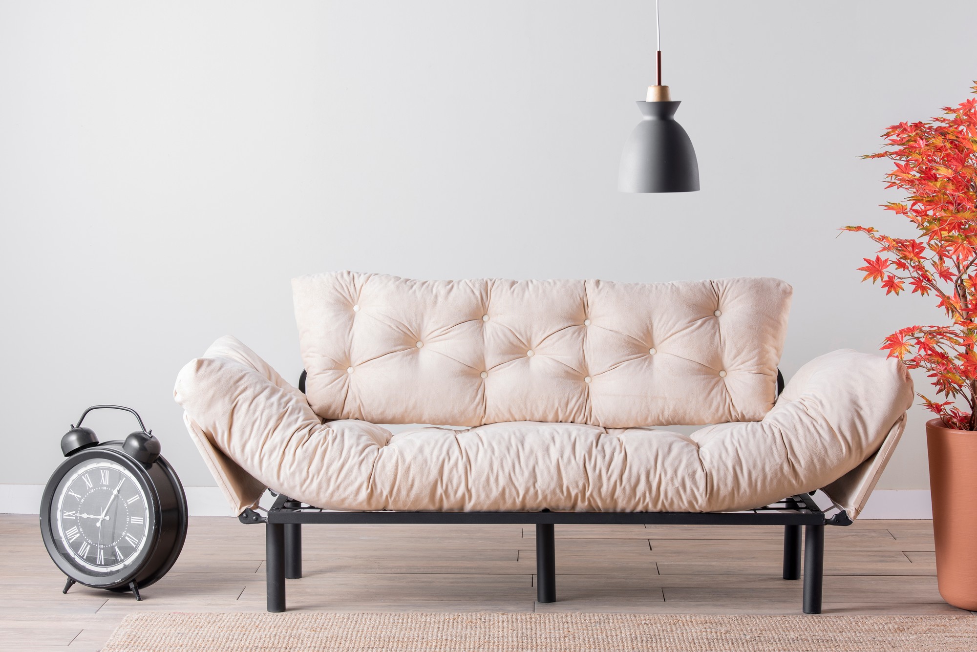 Nitta Triple Sofa Bed 3-seater Cream